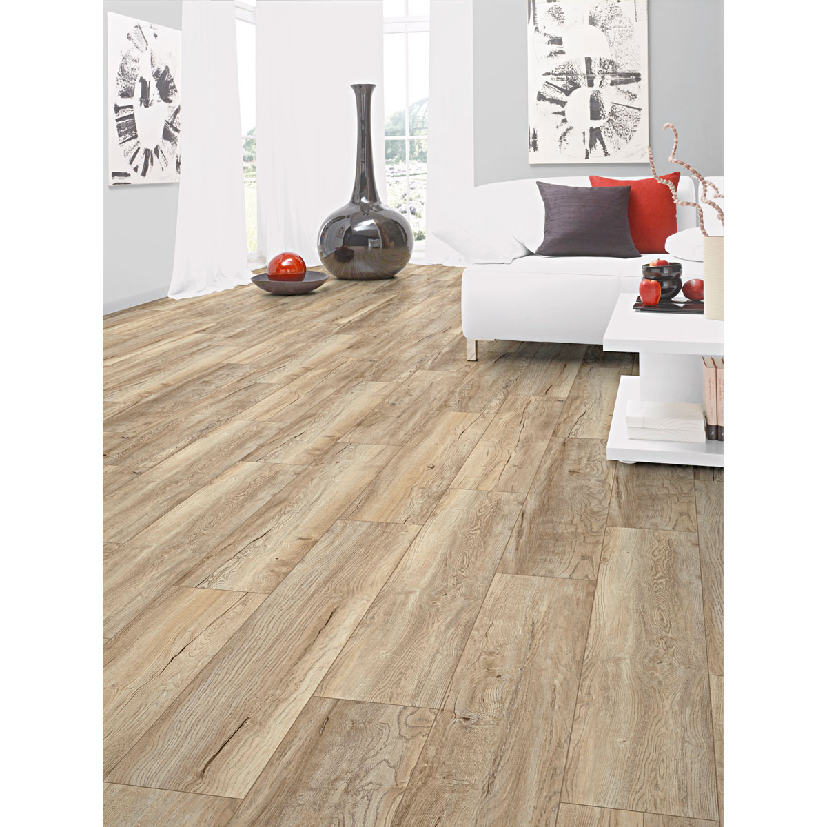 Laminat Deluxe Rustic Harbour oak beige 138 x 24,4 x 0,8 cm Bild 3