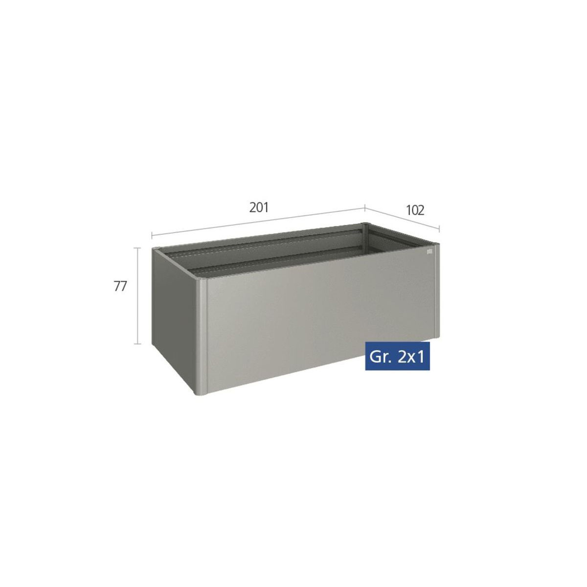 Biohort Hochbeet 2 x 1 dunkelgrau-metallic Bild 2