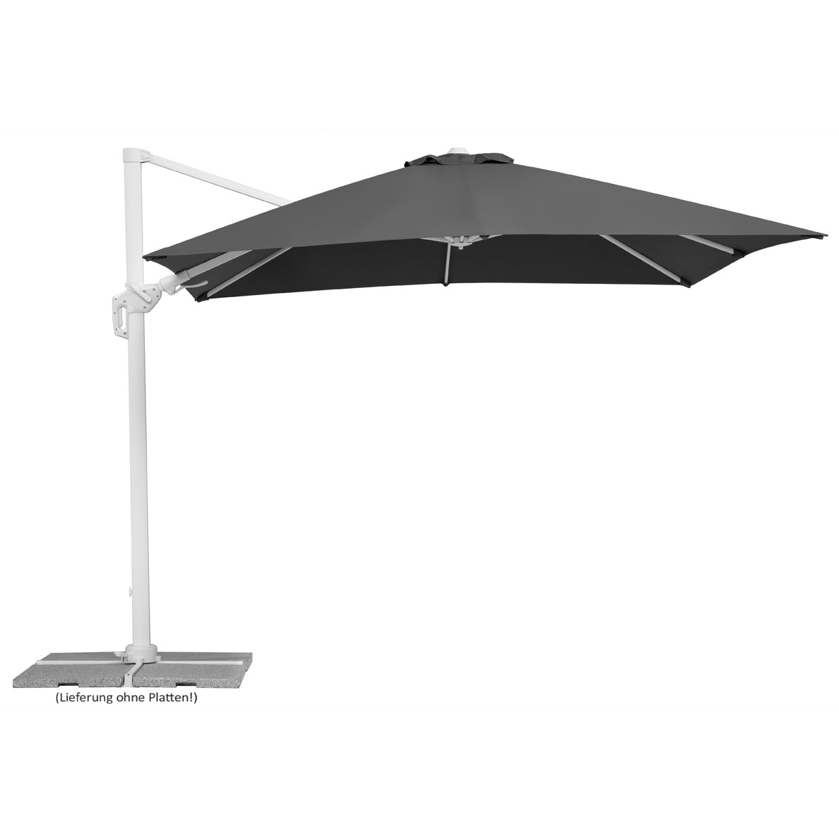 Schneider Schirme Ampelschirm Rhodos Twist Bianco 300 x 300 anthrazit Bild 1