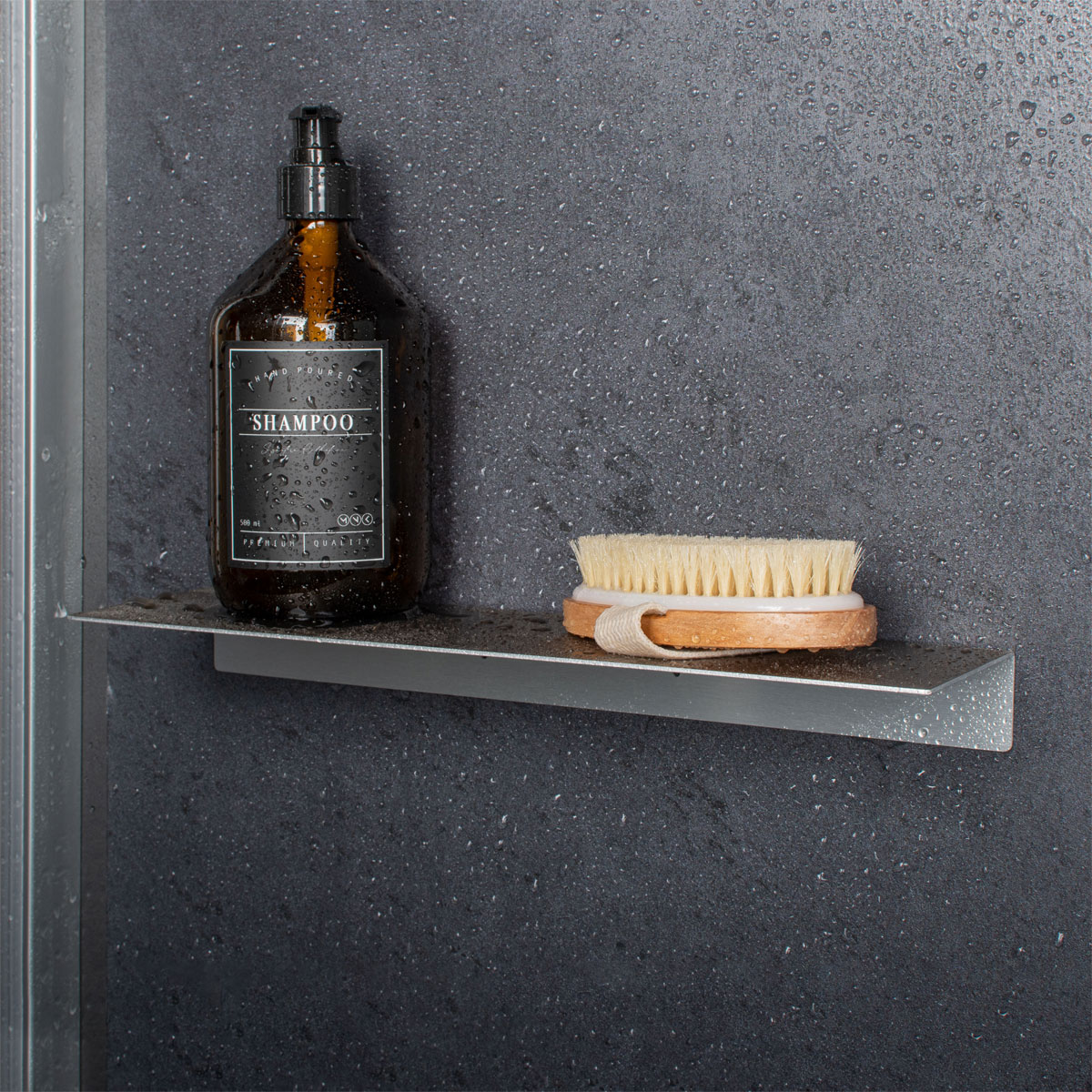 Schulte  Duschablage zum Kleben Größe M Edelstahloptik Bild 6