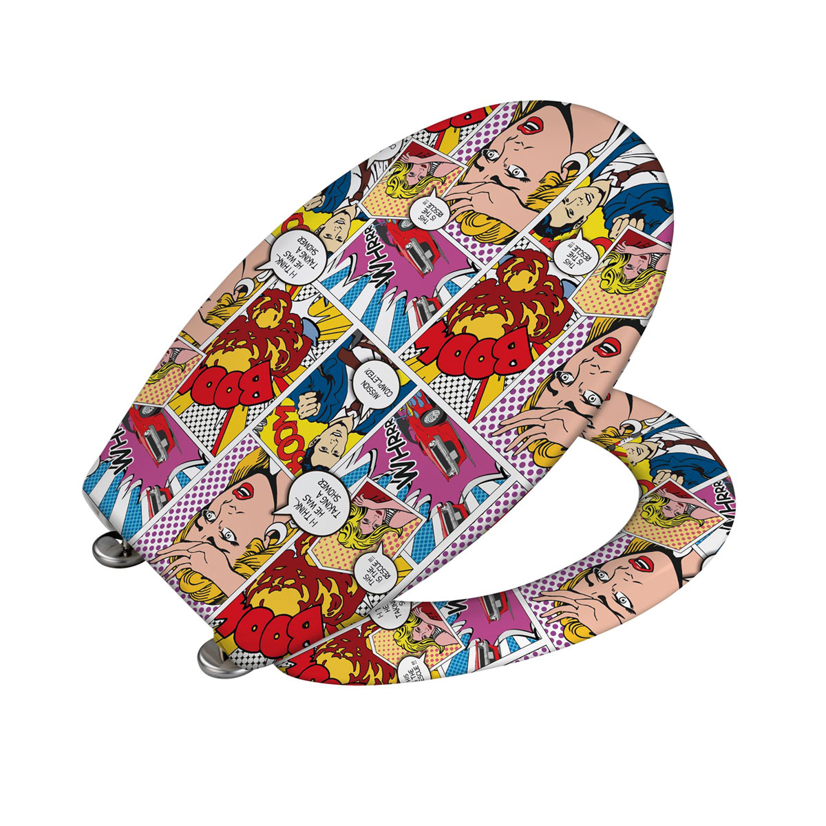 Wenko  Premium WC-Sitz Pop-Art aus antibakteriellem Duroplast mit Absenkautomatik Bild 3