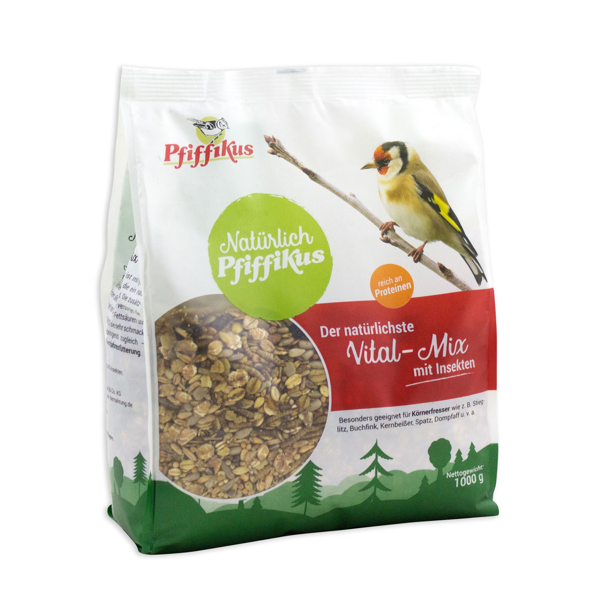 Pfiffikus  Natürlich Vital-Mix 1 kg mit Insekten