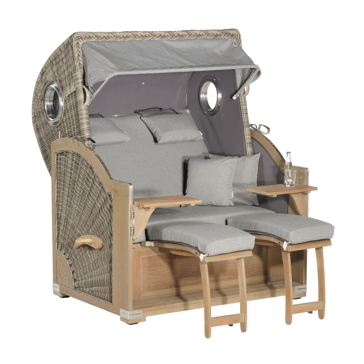 SunnySmart Strandkorb Rustikal 500 Plus basalt-grau