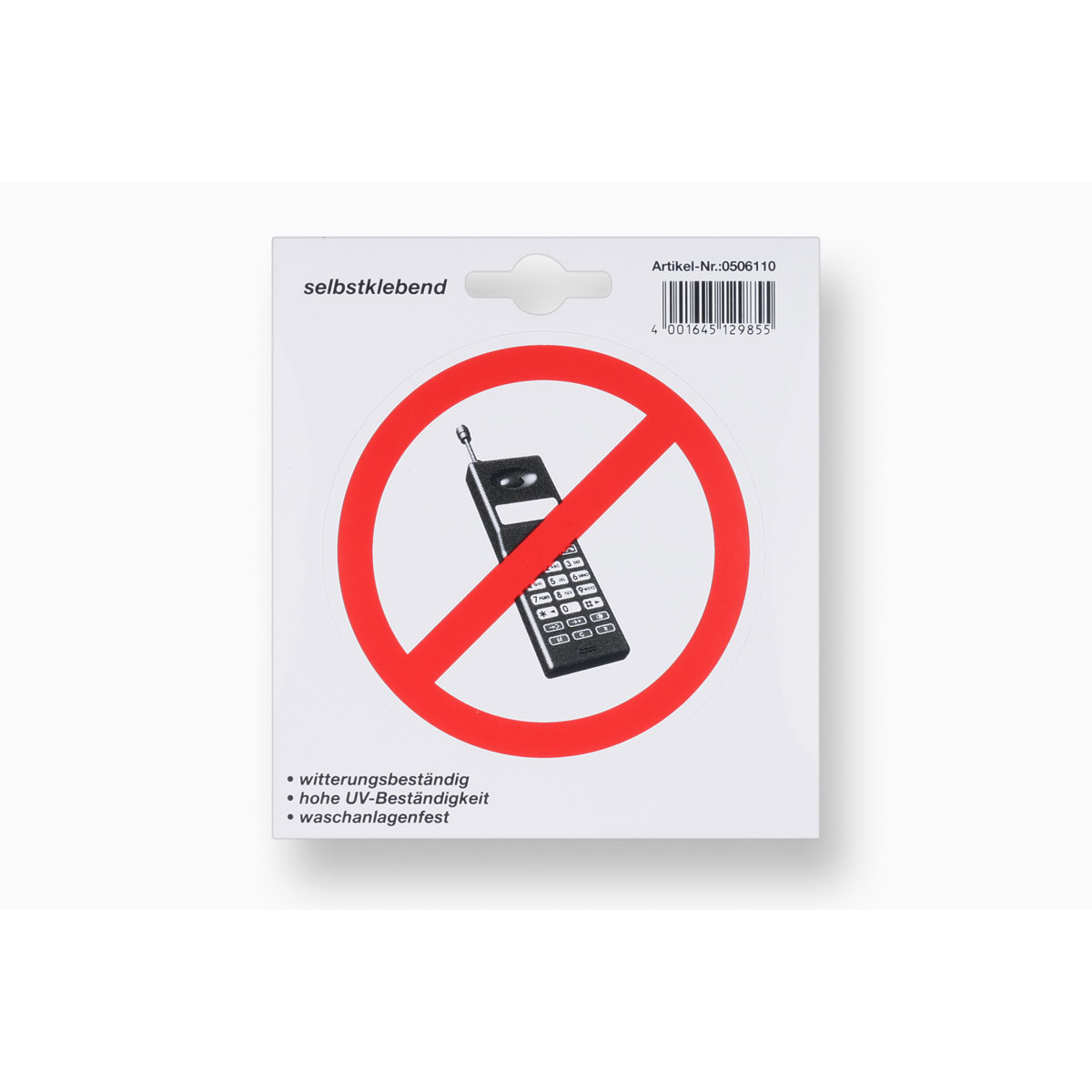 Metafranc Verbotsschild Handyverbot Kunststoff rot
