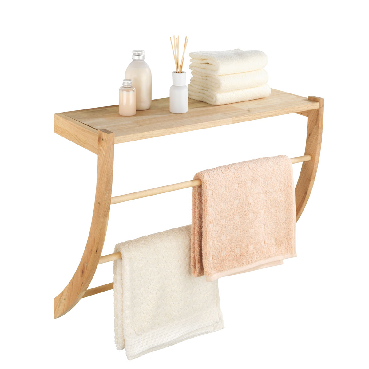 Wenko  Wandregal Norway Walnussholz Badezimmerregal Wohnregal Bild 1