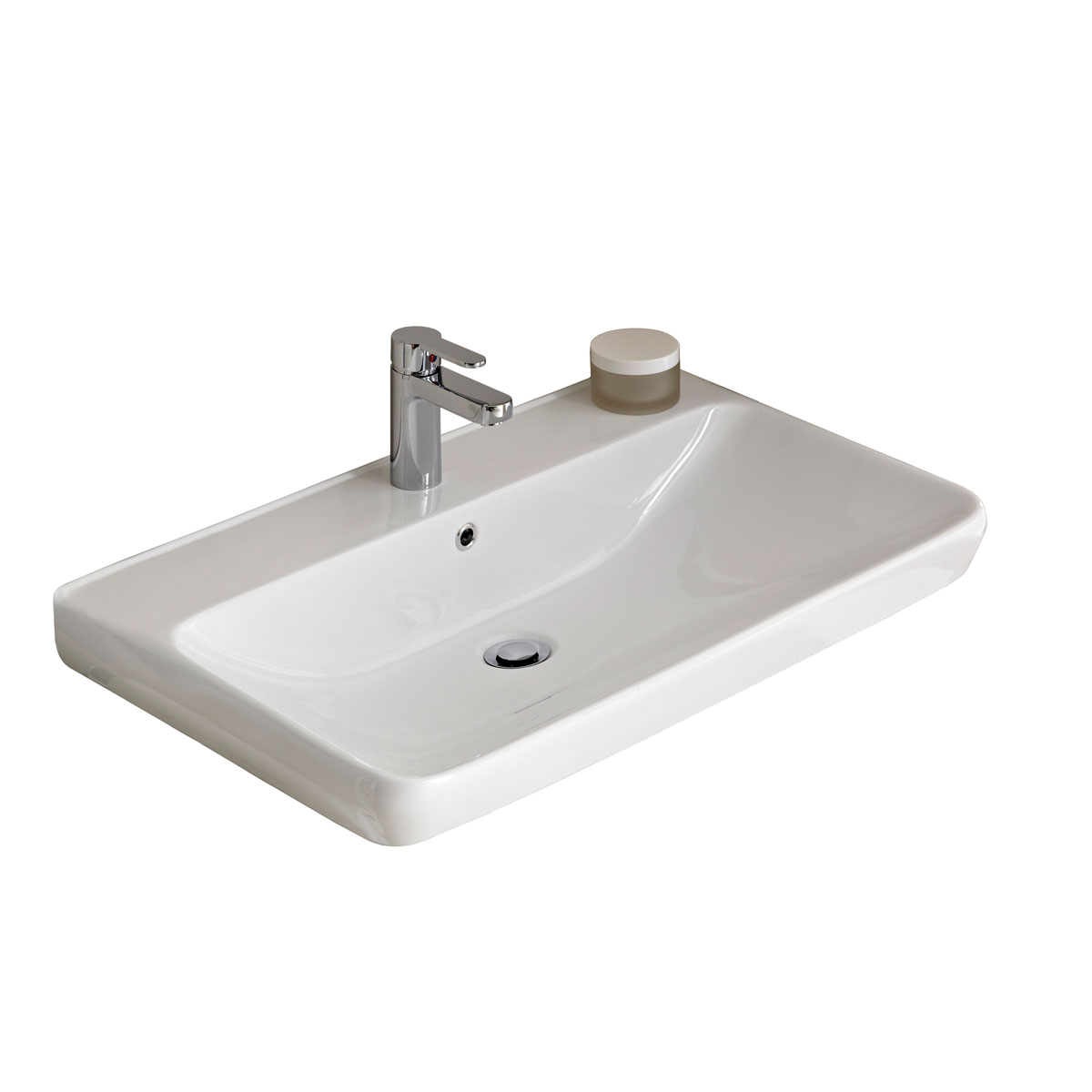 Pelipal Keramikwaschtisch Forli weiß Fokus 5005 80,5 x 7 x 48,5 cm Bild 1