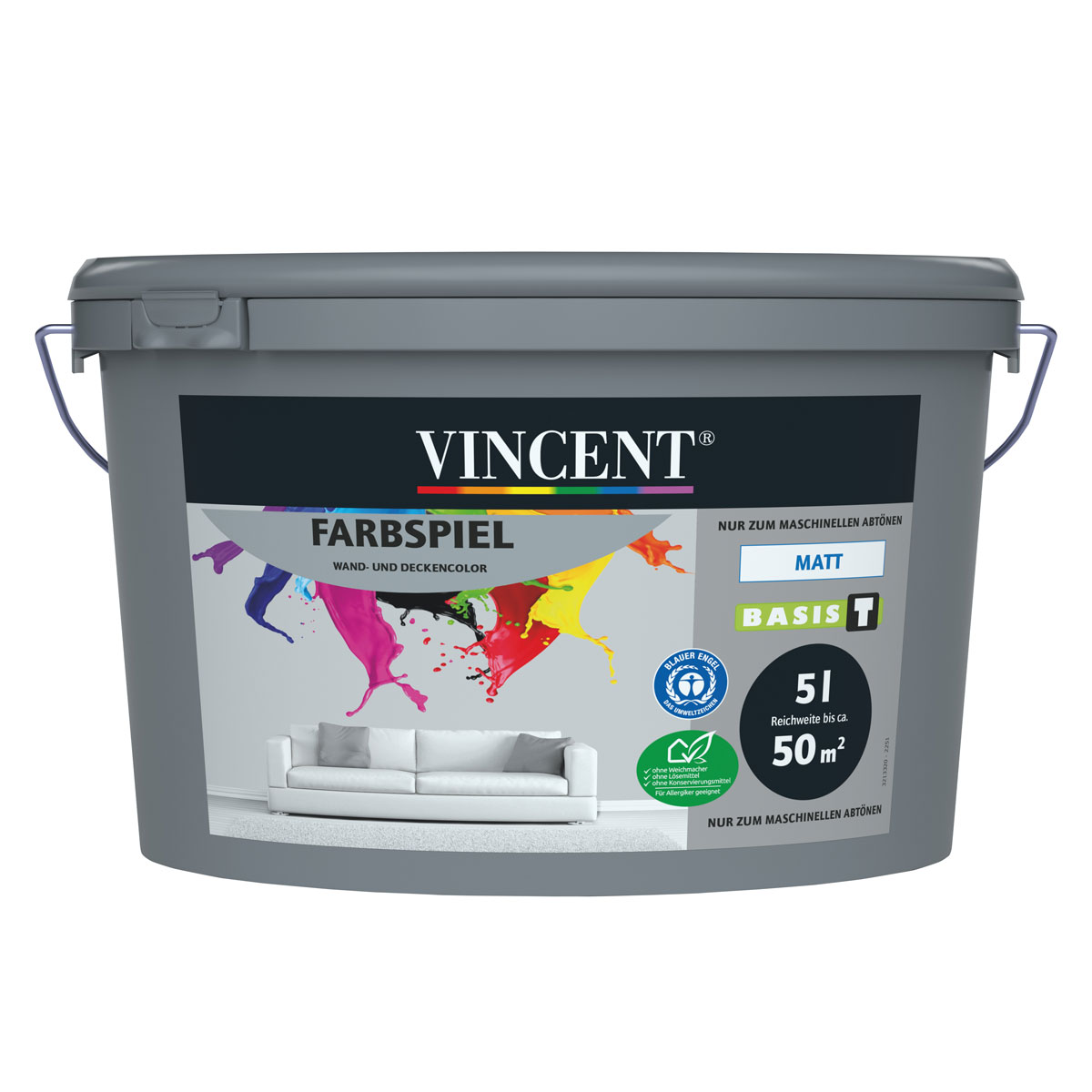 Vincent  Wandfarbe Farbspiel Mix It matt 5 L