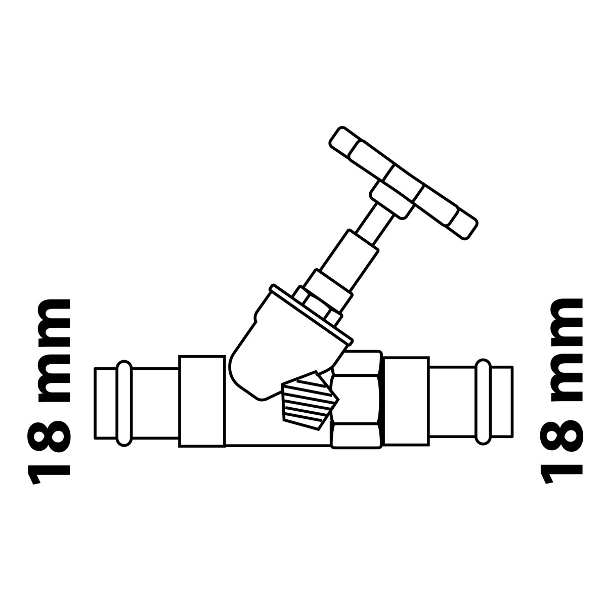 Kirchhoff Schraegsitzventil 18 mm mit Entleerung V-Press Bild 4