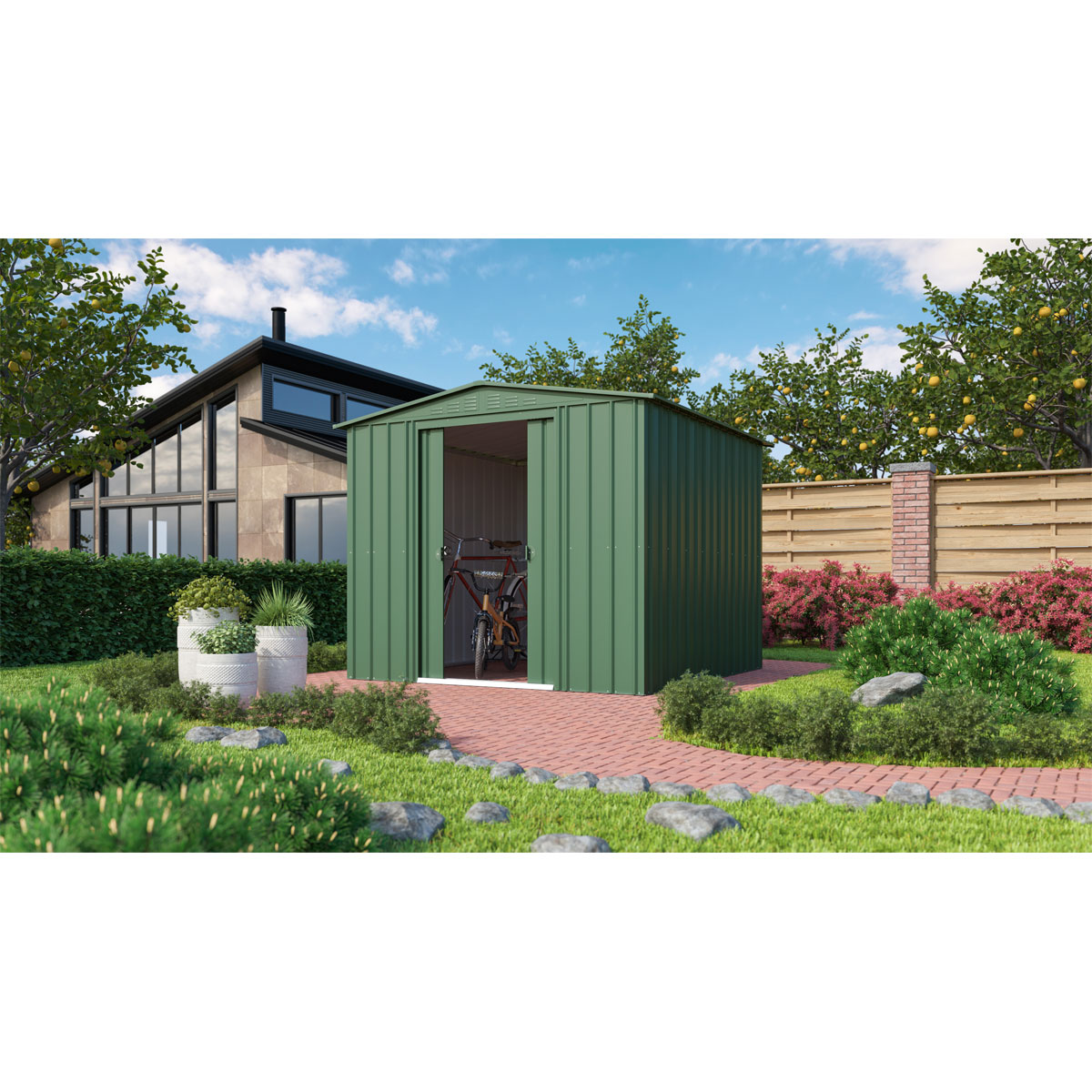 Gerätehaus Gartenmanager Dream 88 jade