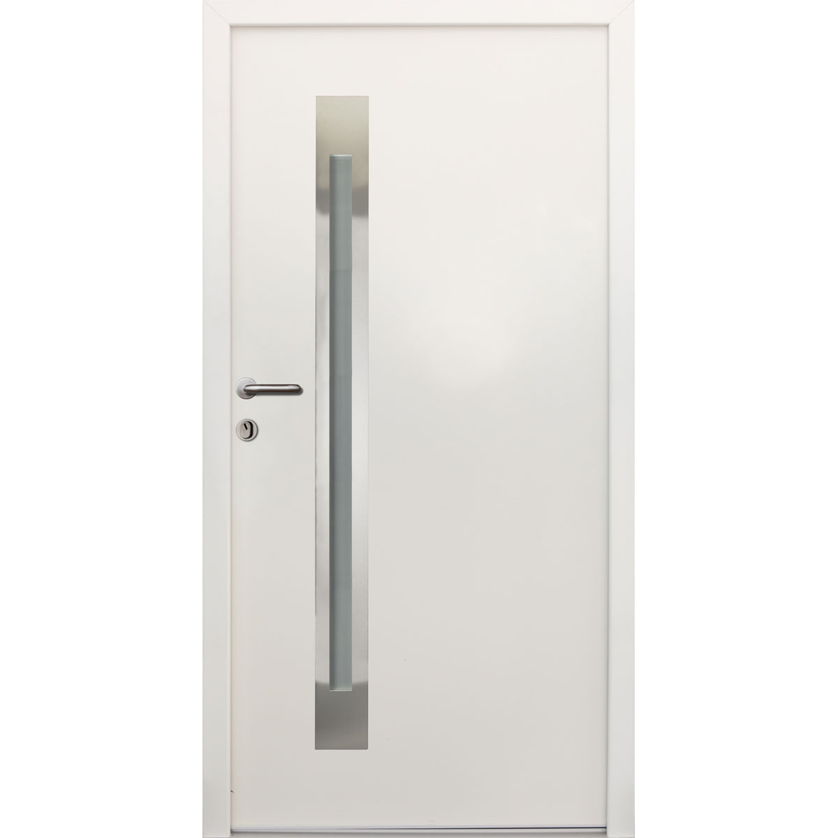 SplenDoor  Sicherheits-Nebeneingangstuer NS4 RC2 98x198 Weiss links Bild 1