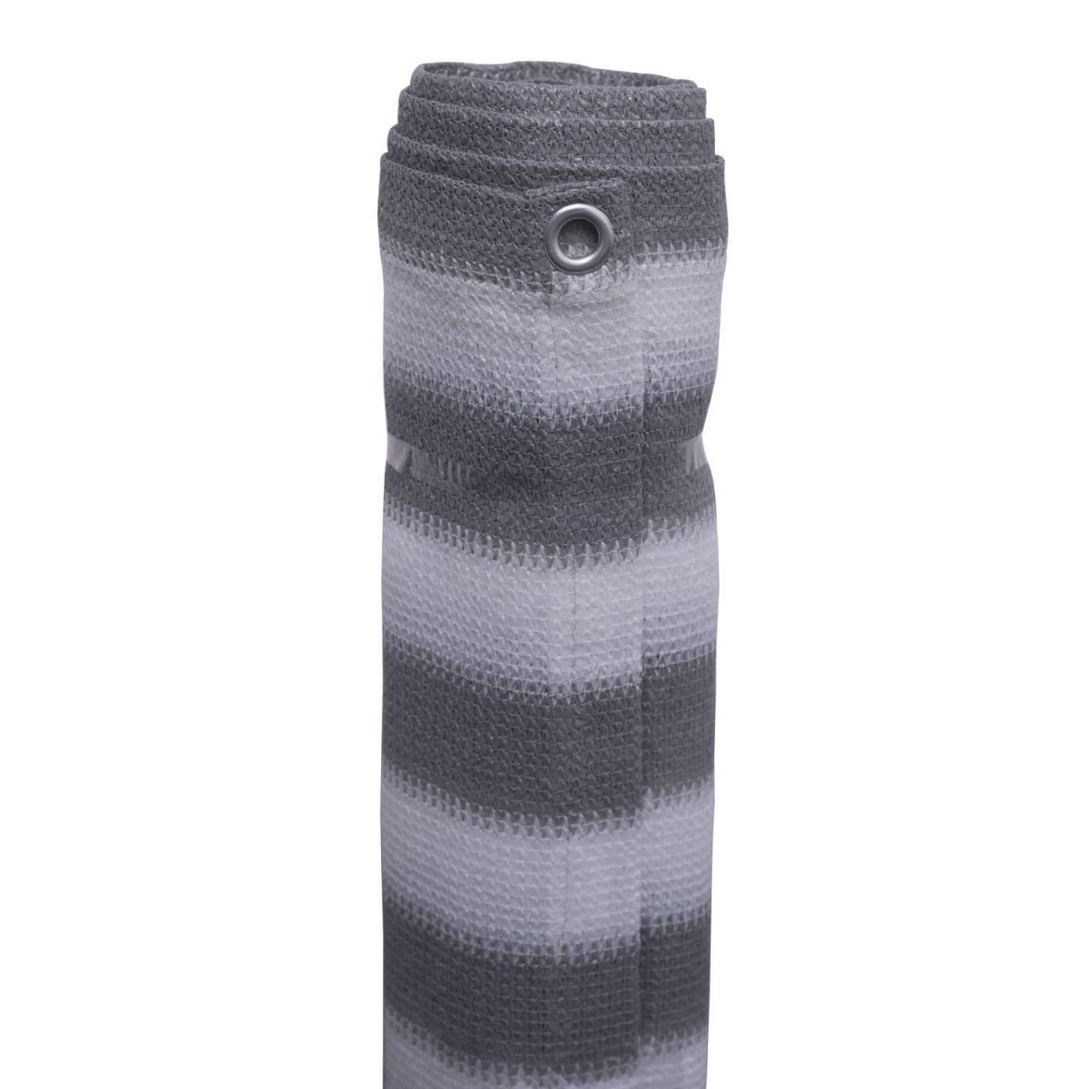 Videx PE-Balkonbespannung 90 x 500 cm grau-weiß gestreift