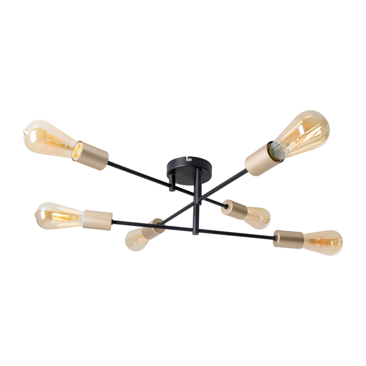 näve  Deckenleuchte Modo schwarz Metall 6er Bild 1