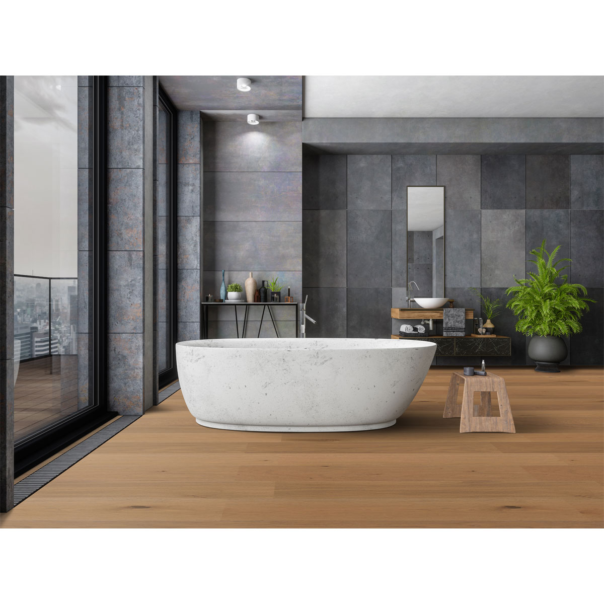 Susify-Bodenbelag FSC Oak White 1900 x 190 x 8 mm Bild 3