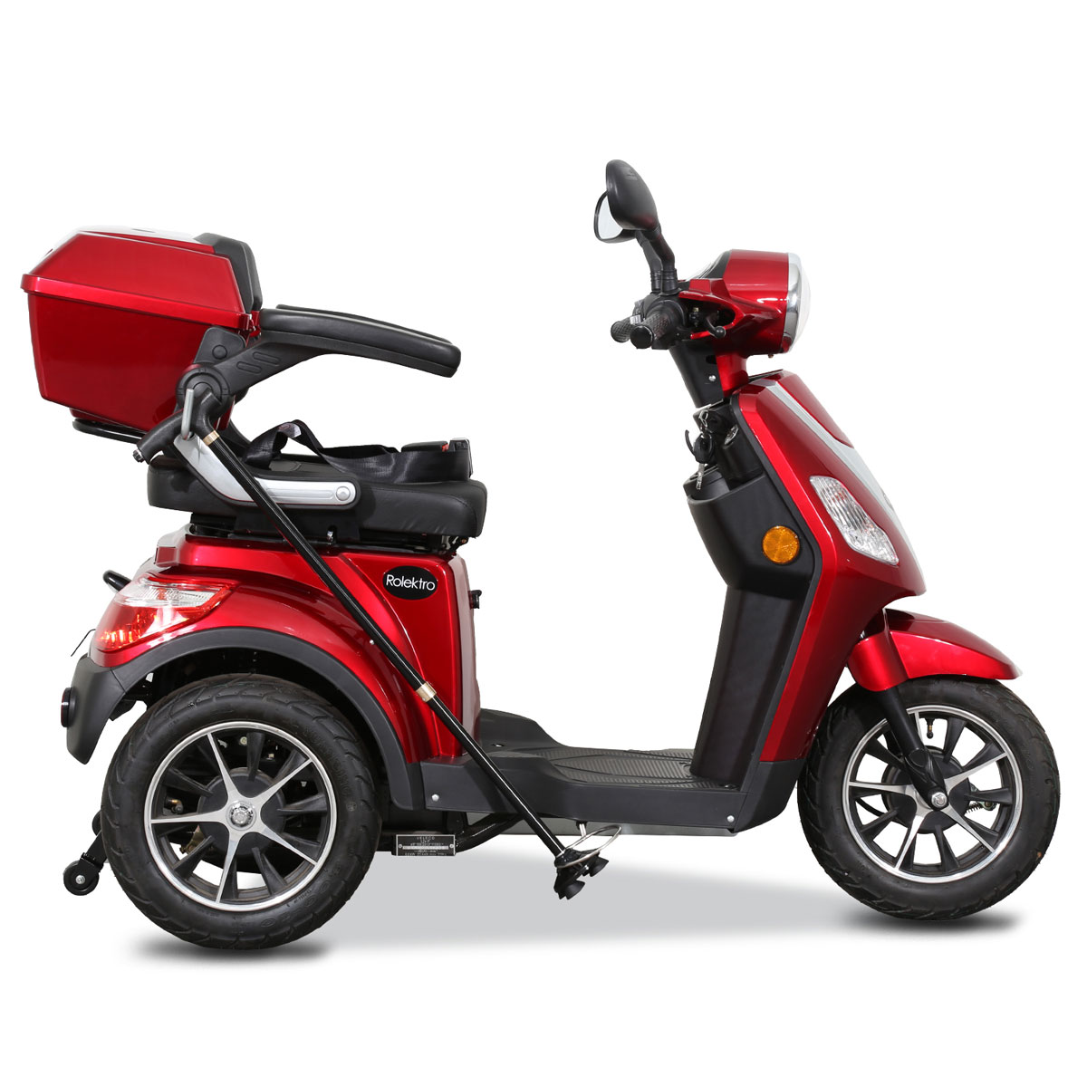 Rolektro E-Trike 15 V.2 Rot 60V-20Ah Bleigel Akkus 1000W Elektroroller Seniorenmobil Bild 7