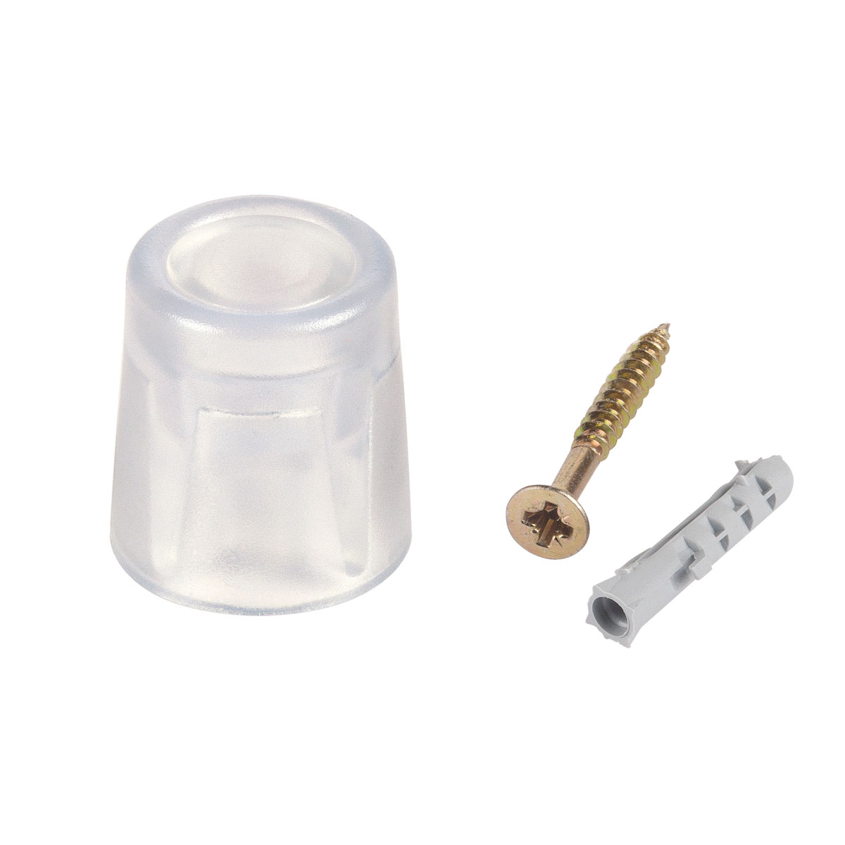 Suki Türstopper mit Schraube 2,6 cm transparent 2 Stück