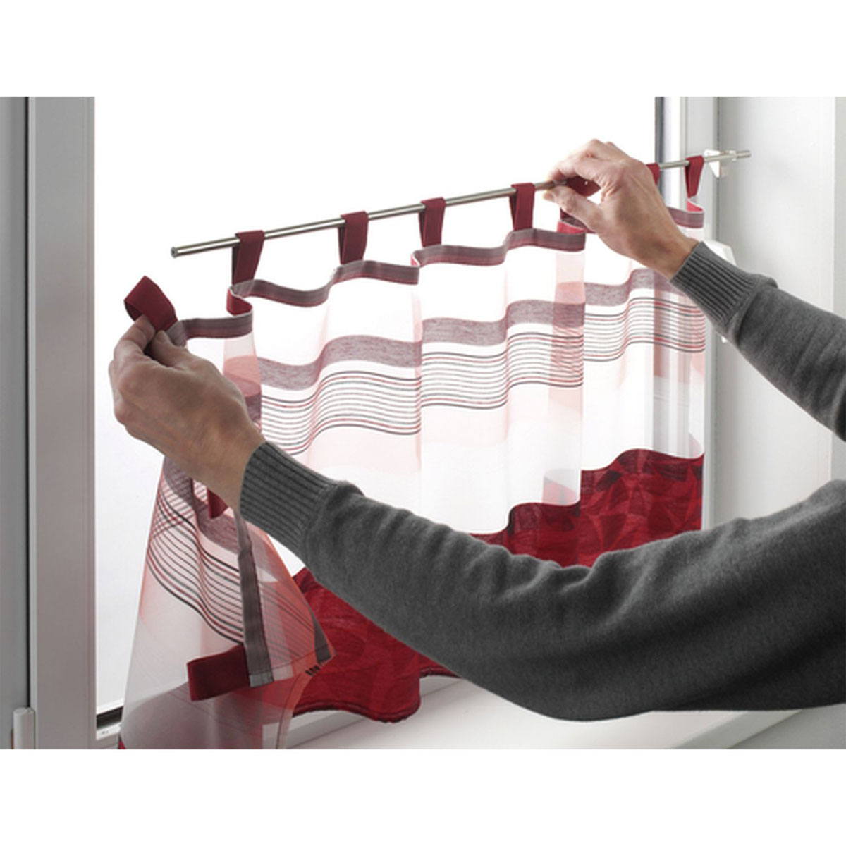 Gardinia Gardinenstange Filigrano Kugel 50-80 cm Durchmesser 8/10 cm Edelstahl-optik Bild 5