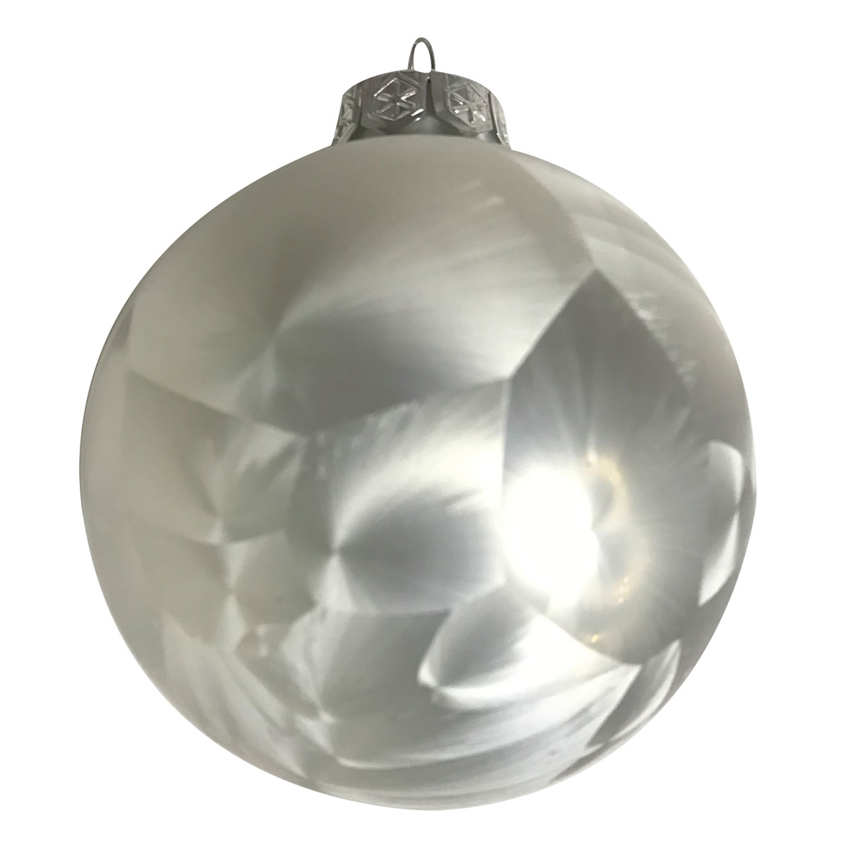 Ambientis Glaskugel Eislack silber Bild 3