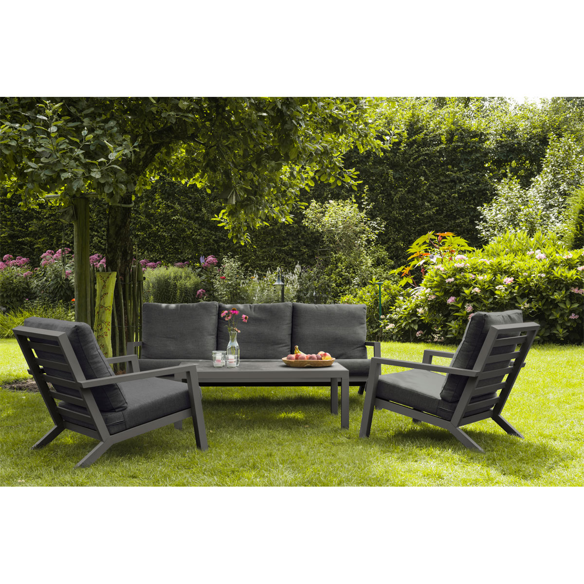 Siena Garden Loungesessel Belia 79 x 91 x 81 cm matt anthrazit/grau Bild 4