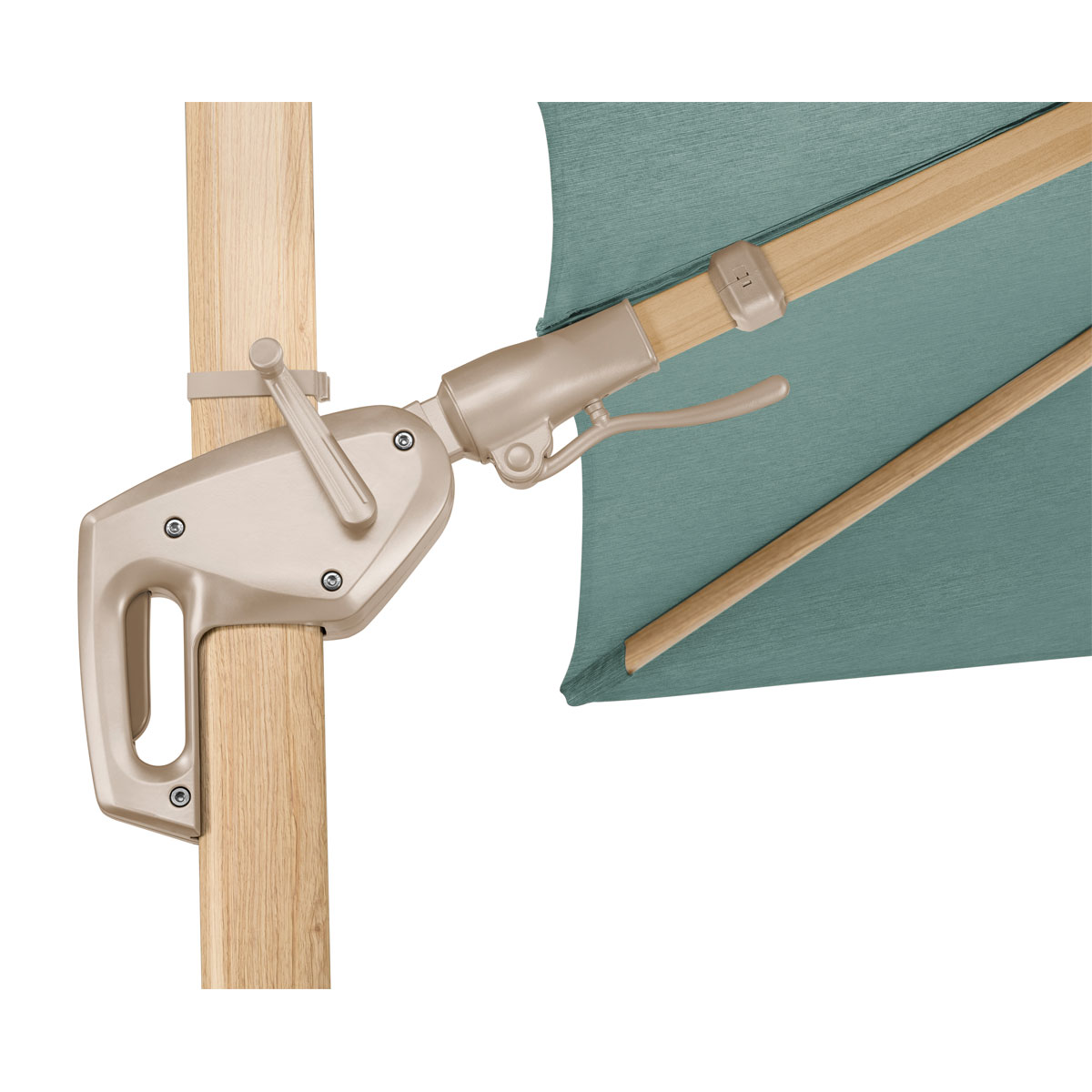 Schneider Schirme Ampelschirm Rhodos Twist Loft grün ca 300 x 300 cm Bild 2