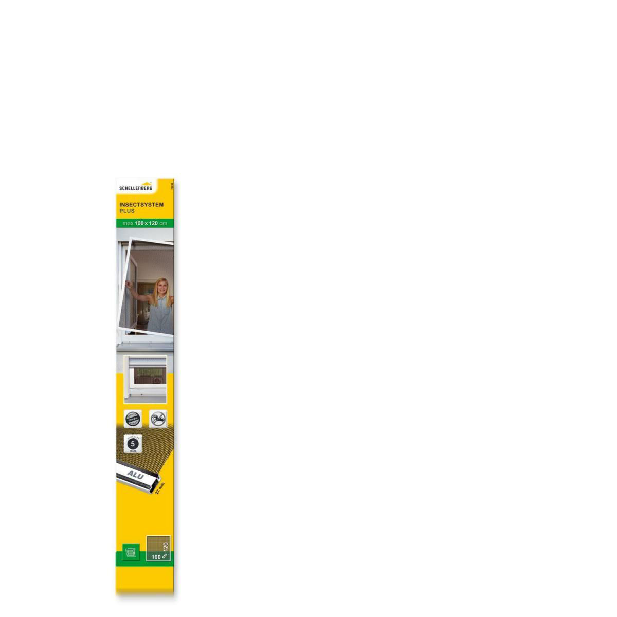 Schellenberg Insektenschutz-Fenster Plus 100 x 120 cm weiß Bild 2