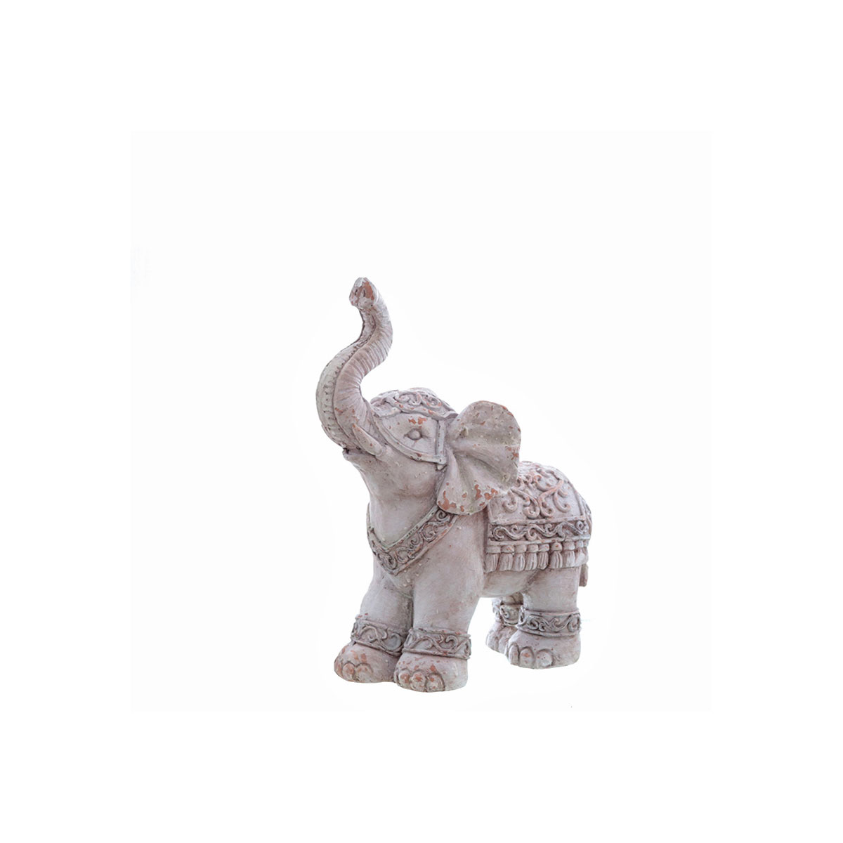 Elefant stehend 31,5 x 15 x 39 cm grau/rose