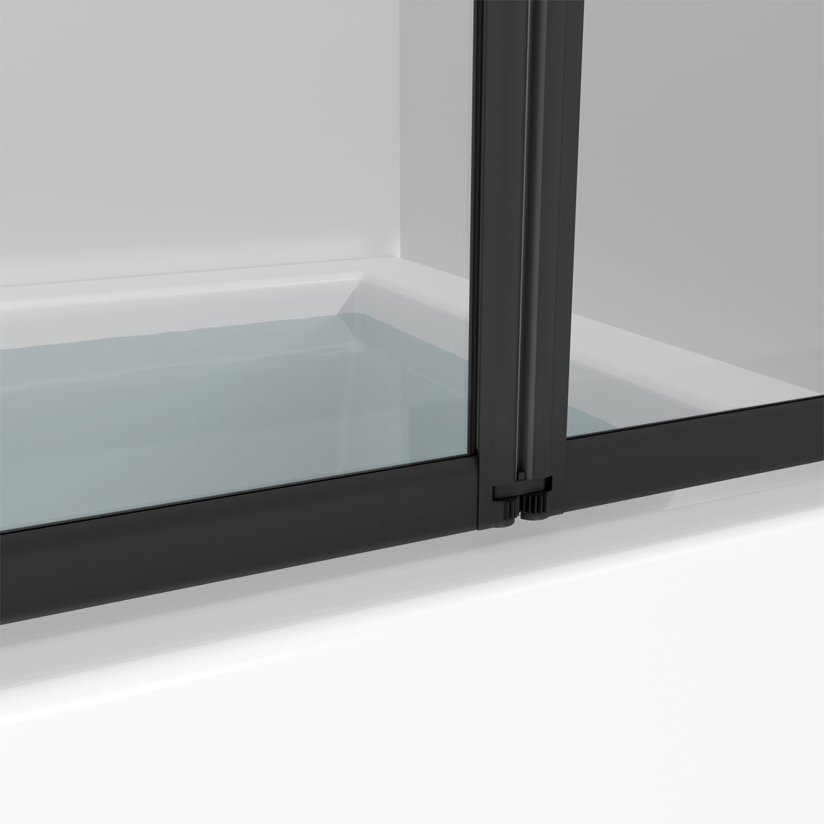 Aurlane Badewannenfaltwand Triple schwarz 125 143 cm Bild 7