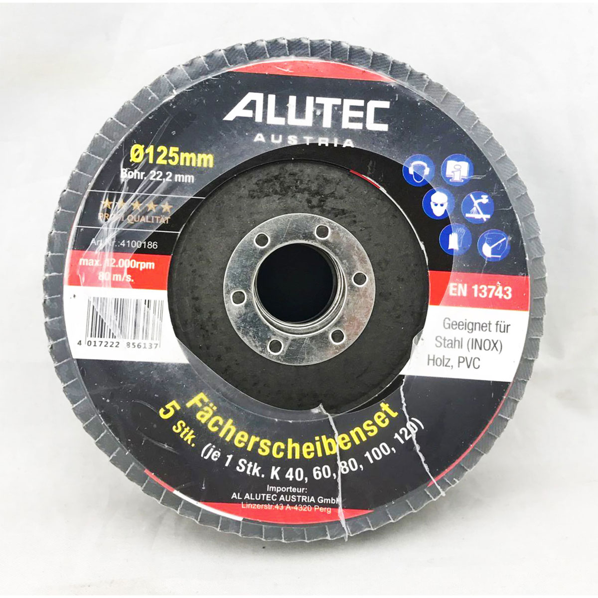 Fächerscheiben-Set 125 mm 5-teilig