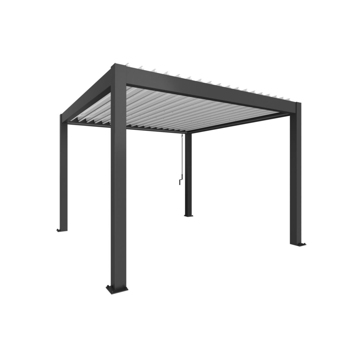 Biohort Pergola 367,5 x 367,5 x 264 cm dunkelgrau/weiss