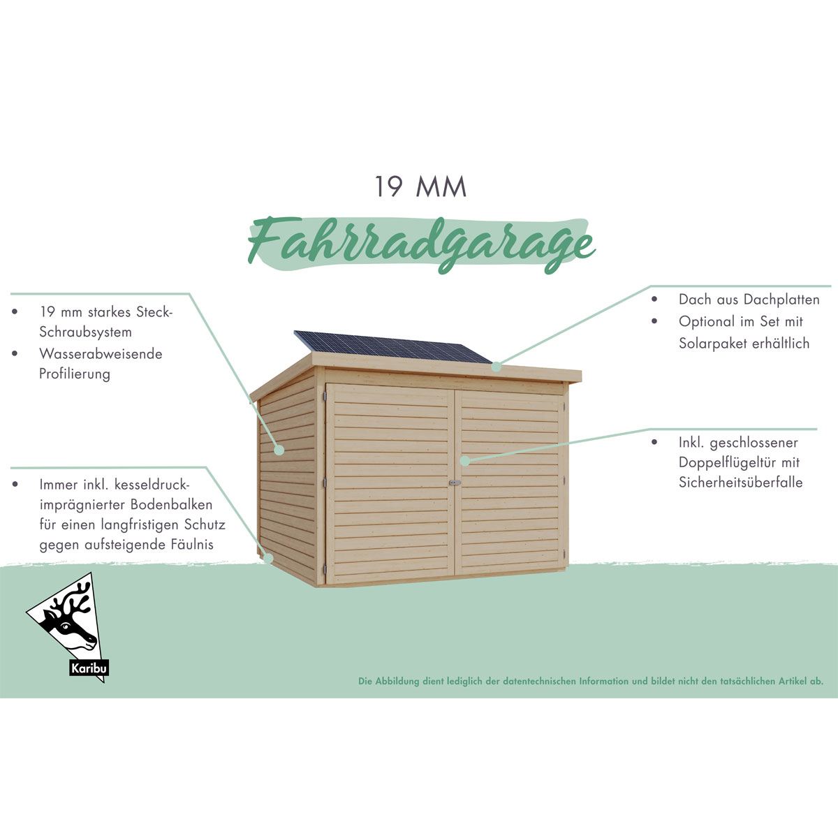 Karibu Fahrradgarage terragrau Bild 4