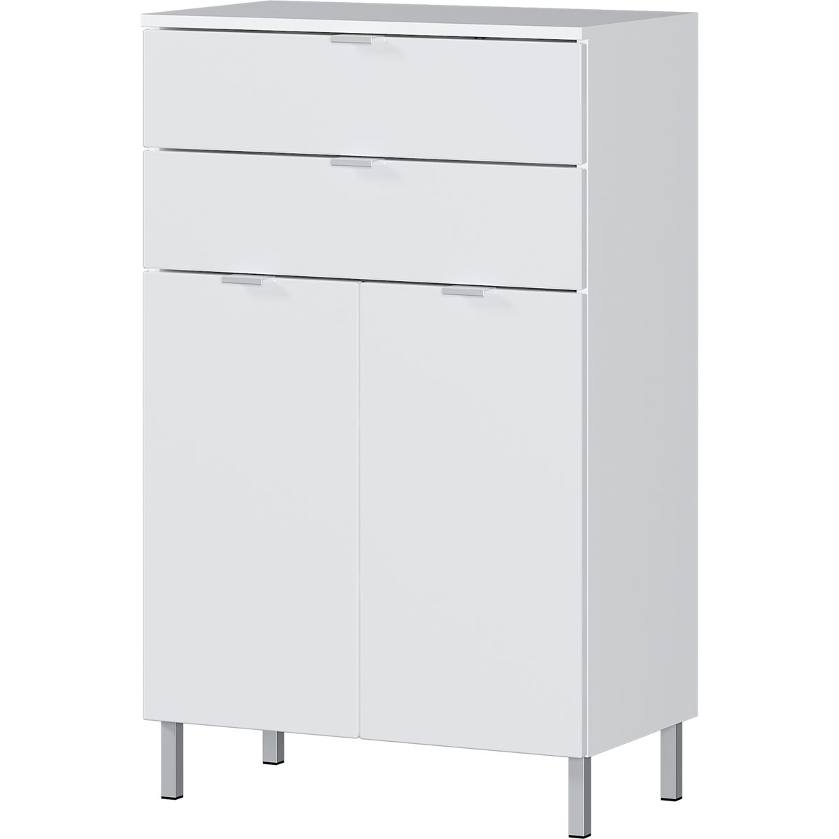 Kommode Maureen 2 Schubkästen 60 x 97 x 34 cm weiß Bild 2