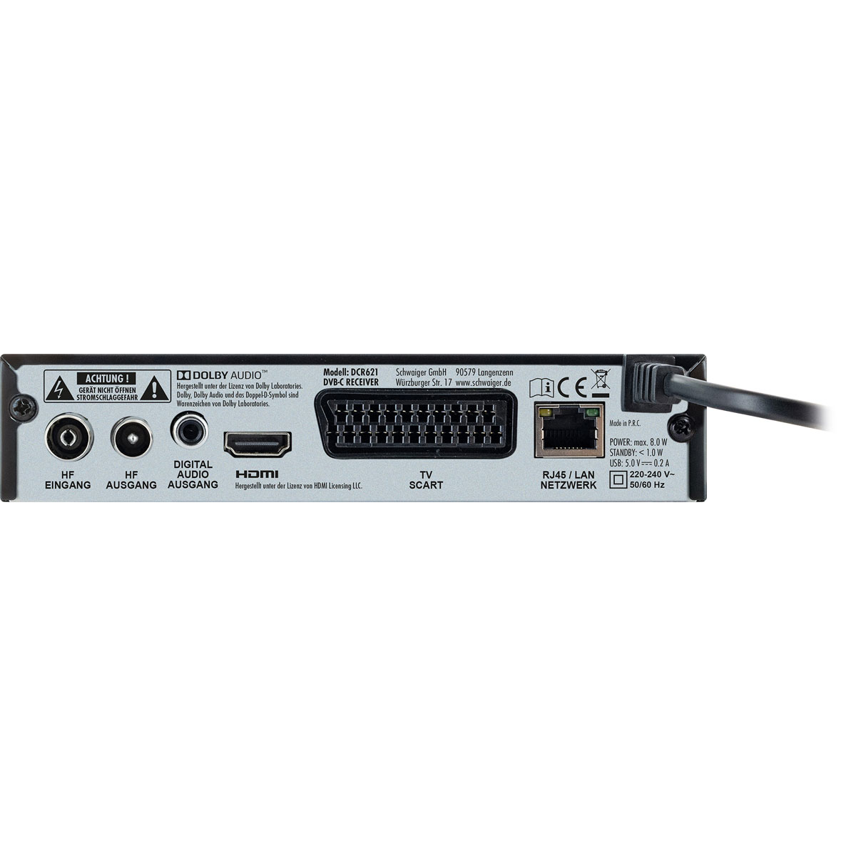 Schwaiger  DVB-C HD Receiver FTA Bild 5