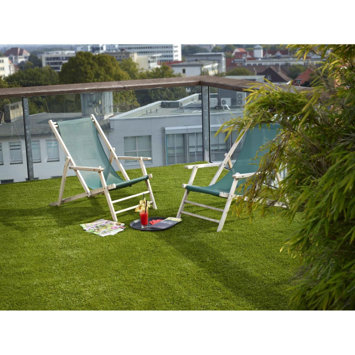 Rasen Deluxe Kunstrasen Sansibar rund 55 cm Bild 7