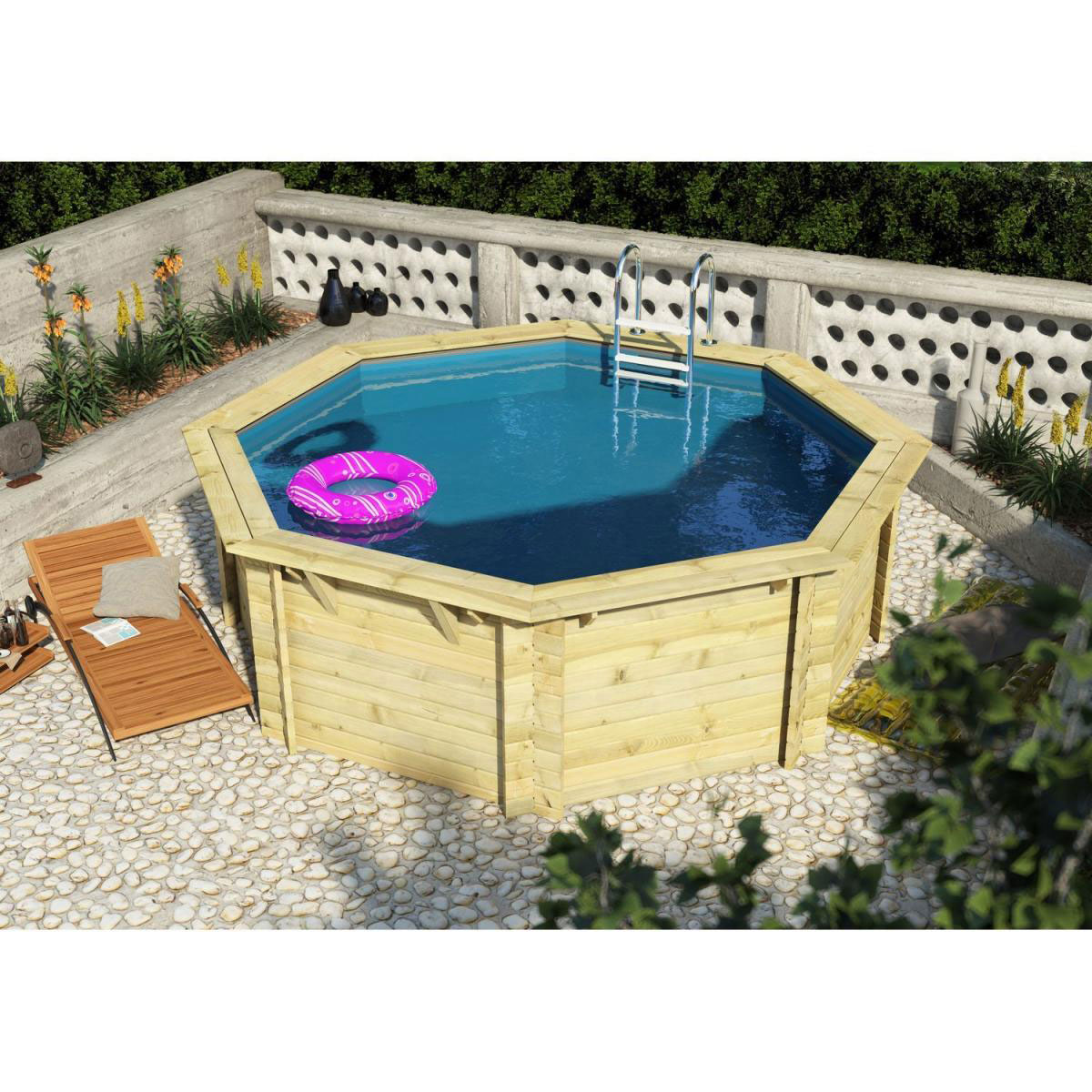 Karibu Pool 1 Variante A inkl Holzdeck Bild 3