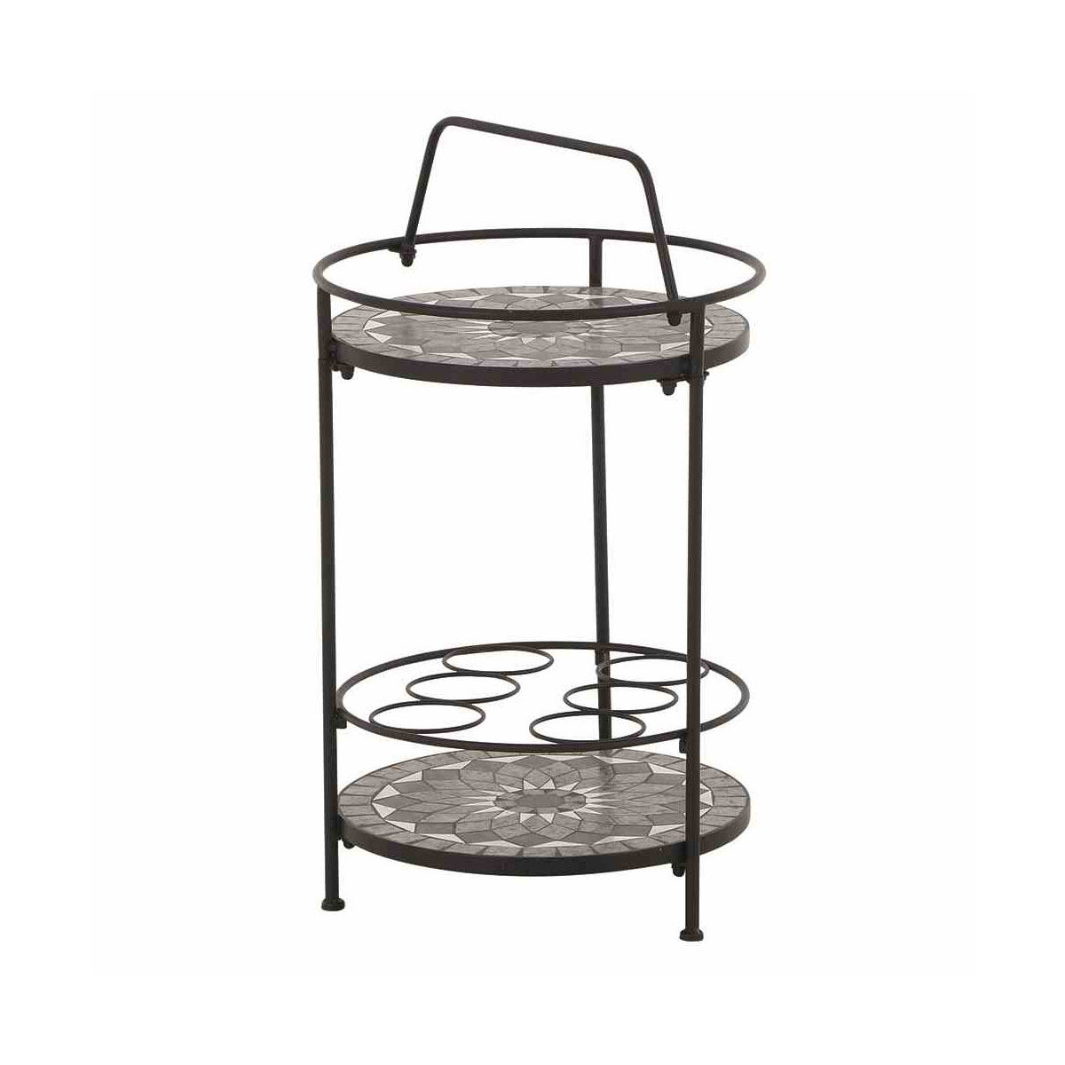 Siena Garden Beistelltisch Como 42 x 74 cm schwarz Bild 1