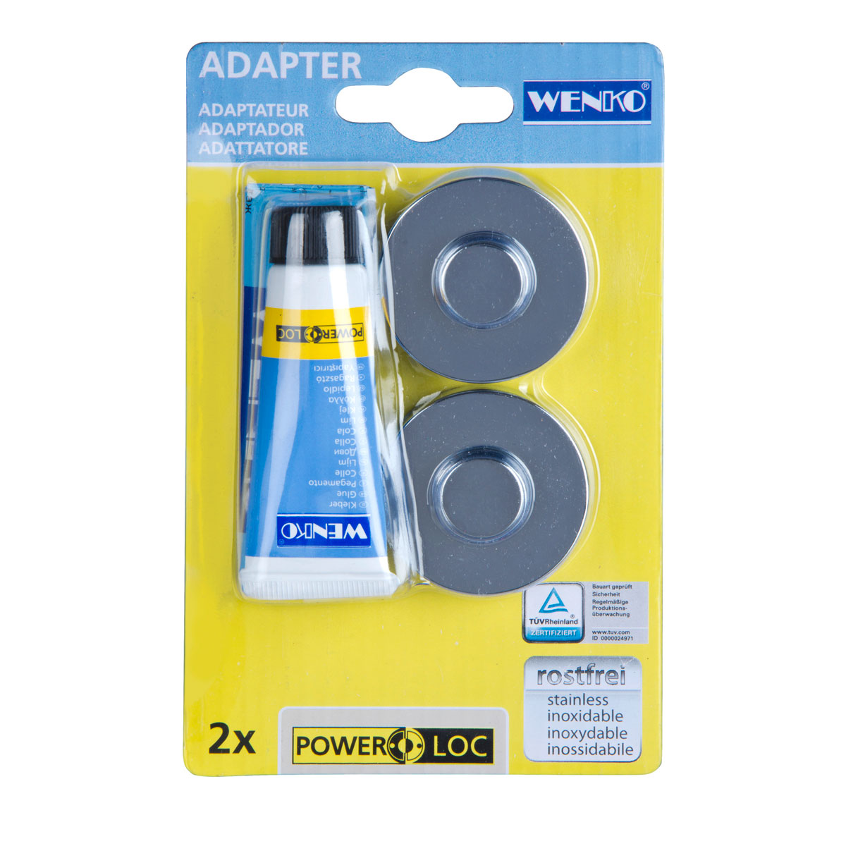 Wenko Adapter Premium/Classic Befestigen ohne bohren Power-Loc