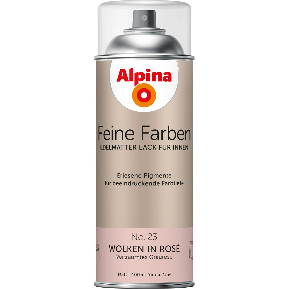 Alpina  Buntlack Feine Farben Sprühlack No 23 Wolken in Rosé edelmatt 400ml