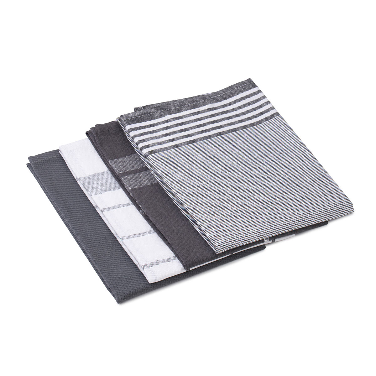 Gözze Geschirrtücher 100% Baumwolle 4er Pack 50x70cm anthrazit Bild 3