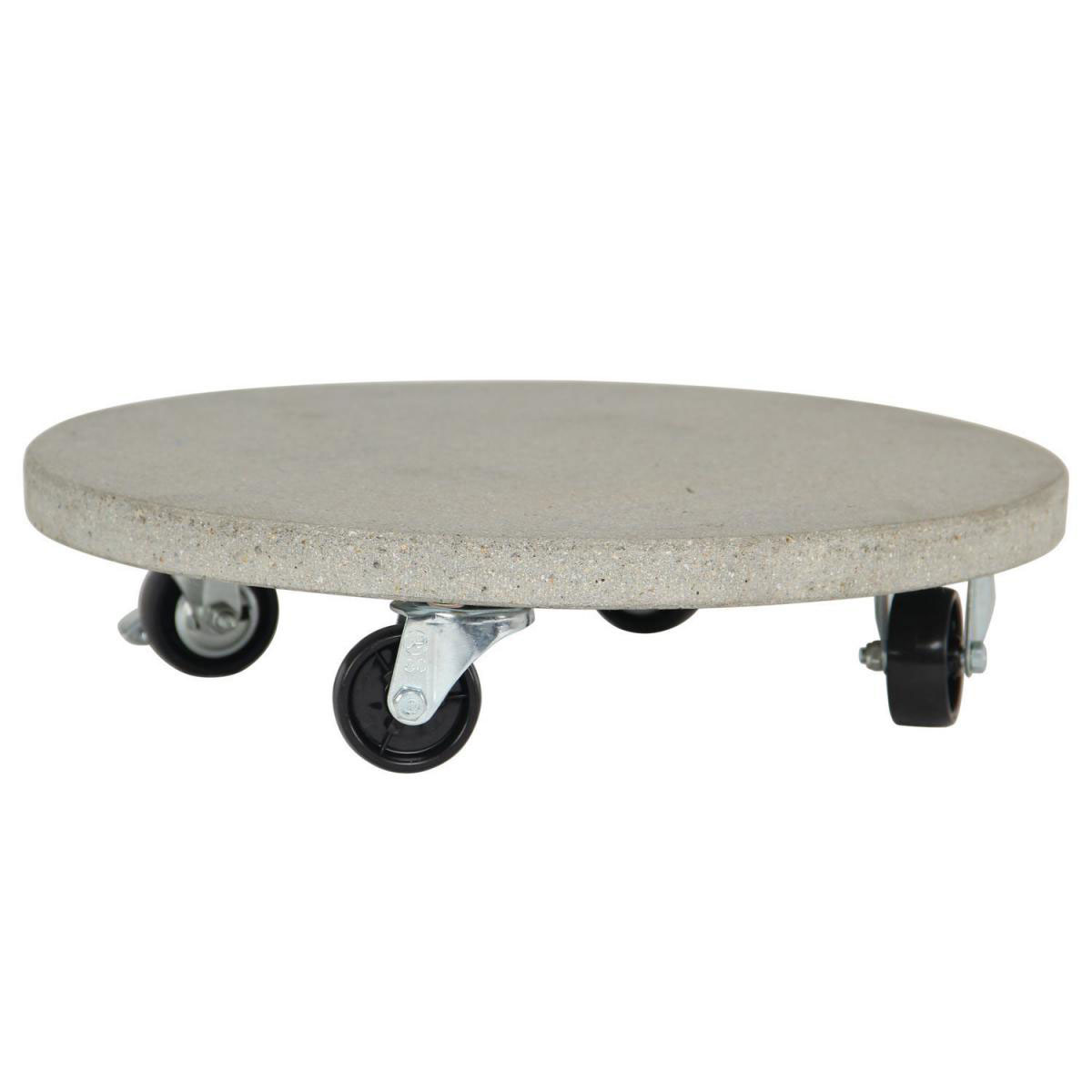 Haveson Pflanzenroller Stone rund zementgrau