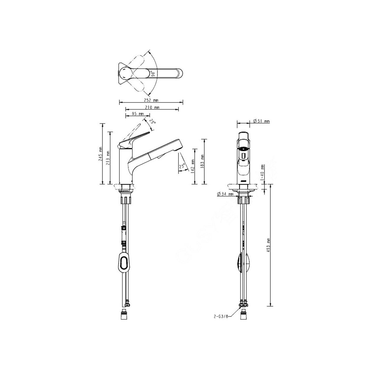 Lenz  Küchenarmatur KOA mit Handbrause chrom Bild 3