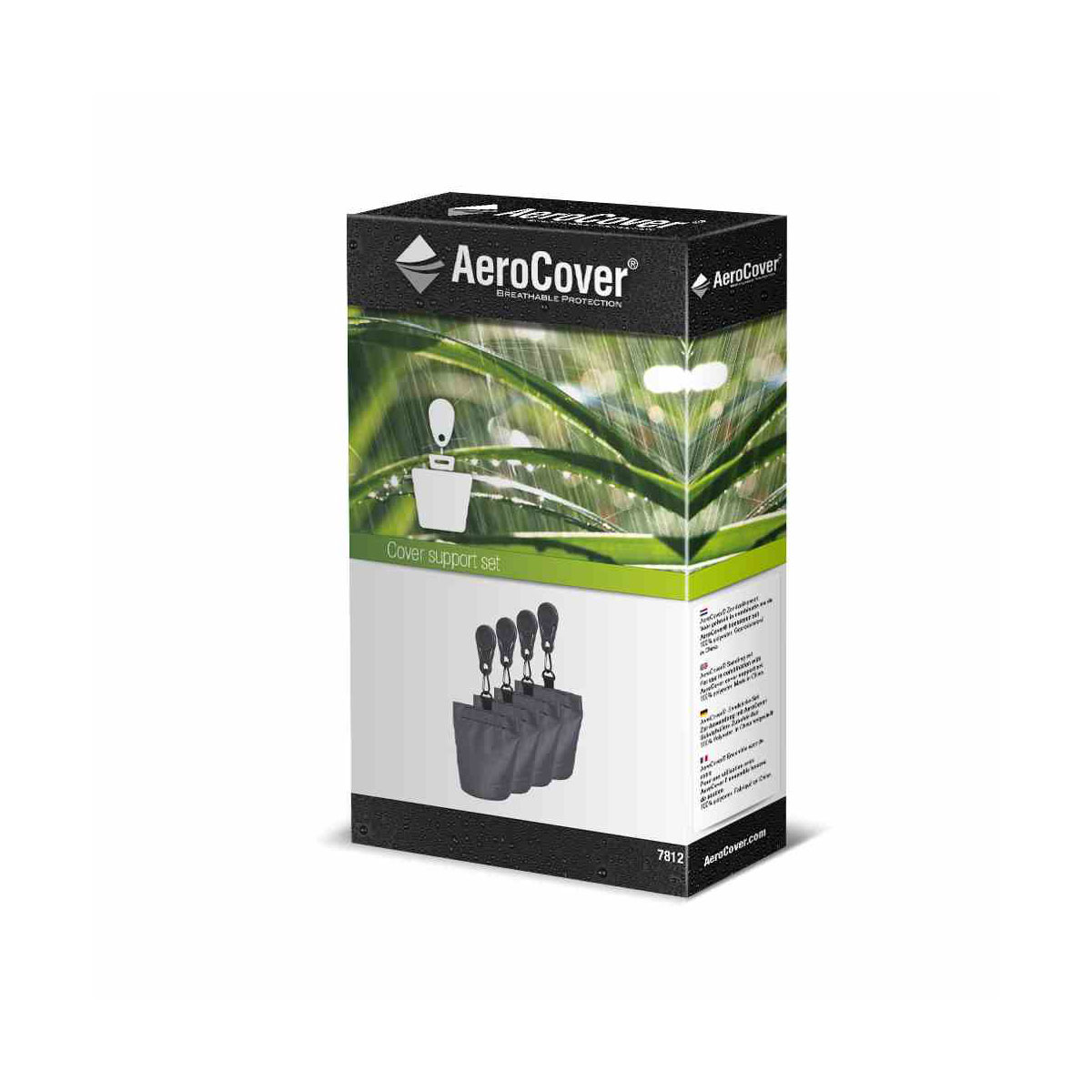 AeroCover Schutzhüllen-Zubehör für Verhinderung von Wassersäcken 4x Sandsack und 4x Clip anthrazit Bild 1