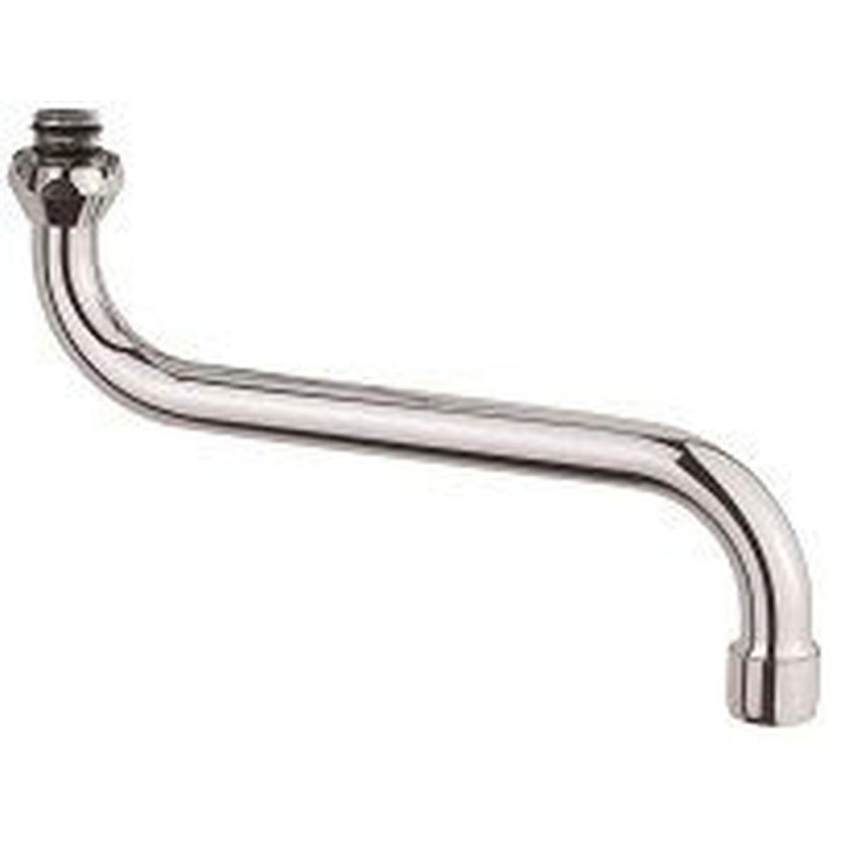 Kirchhoff S-Rohrauslauf mit Mischdüse ¾ x 200 mm verchromt