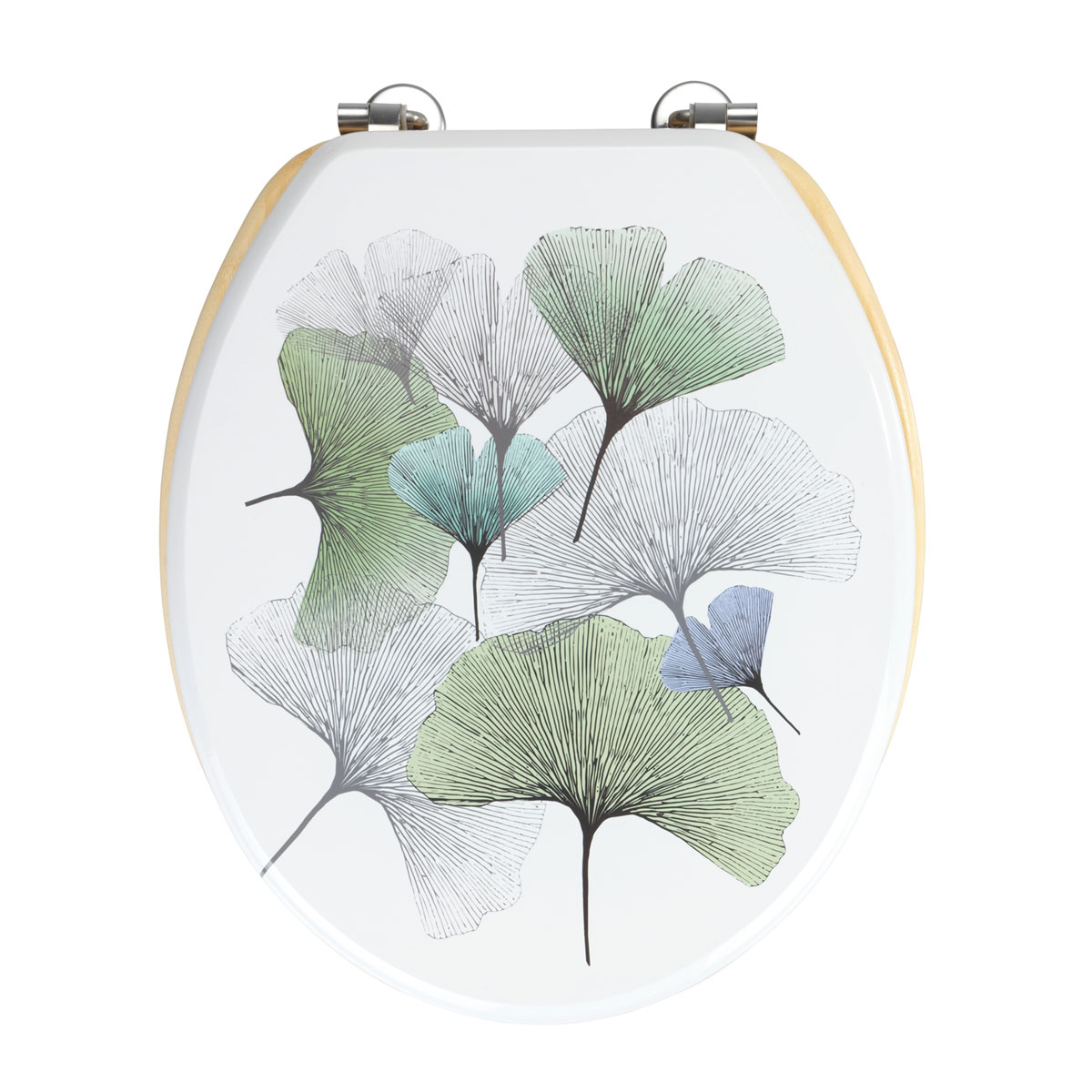 Wenko  WC-Sitz Ginkgo Toiletten-Sitz aus MDF rostfreie Edelstahlbefestigung Bild 1