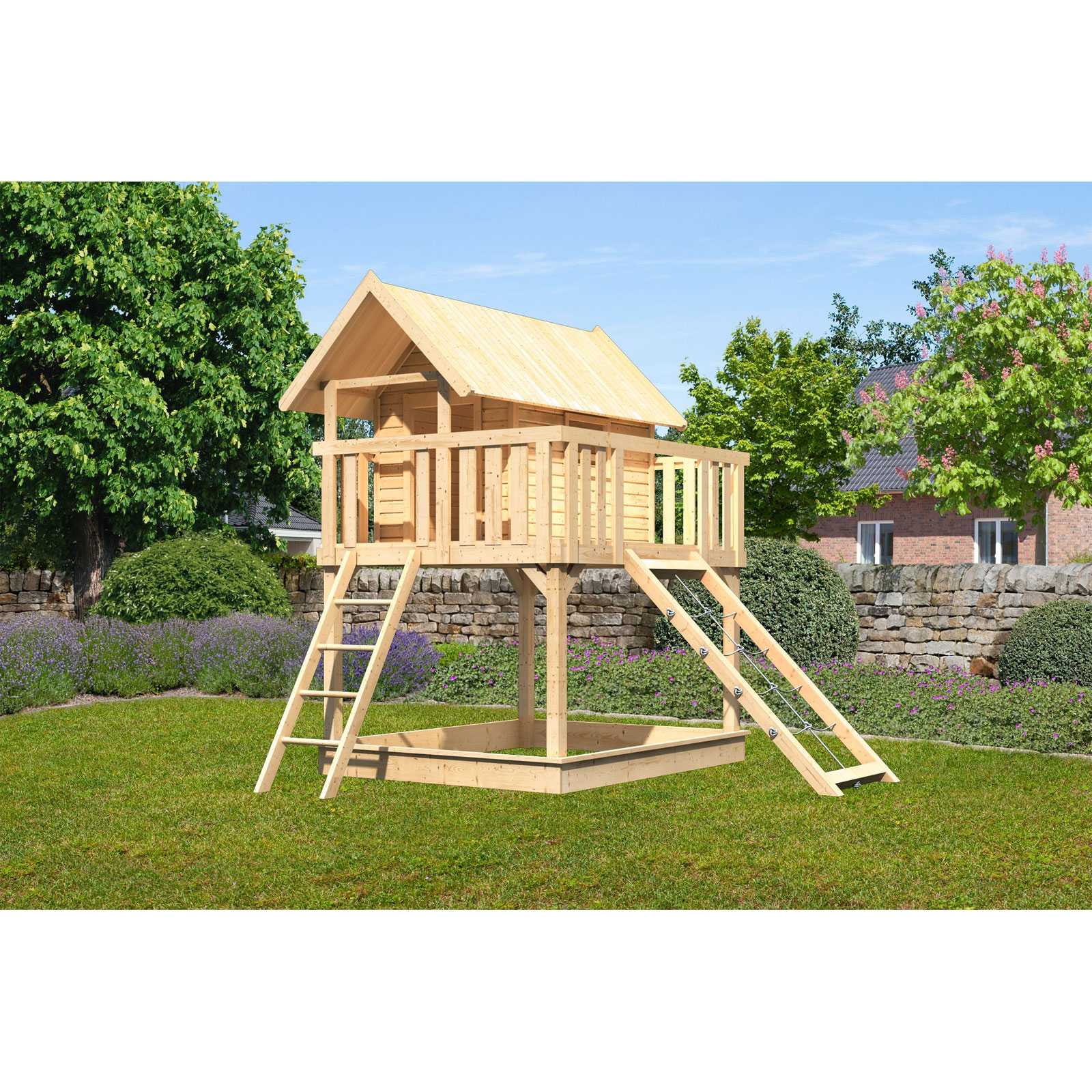 Karibu Fidel und Netzrampe naturbelassen ohne Rutsche