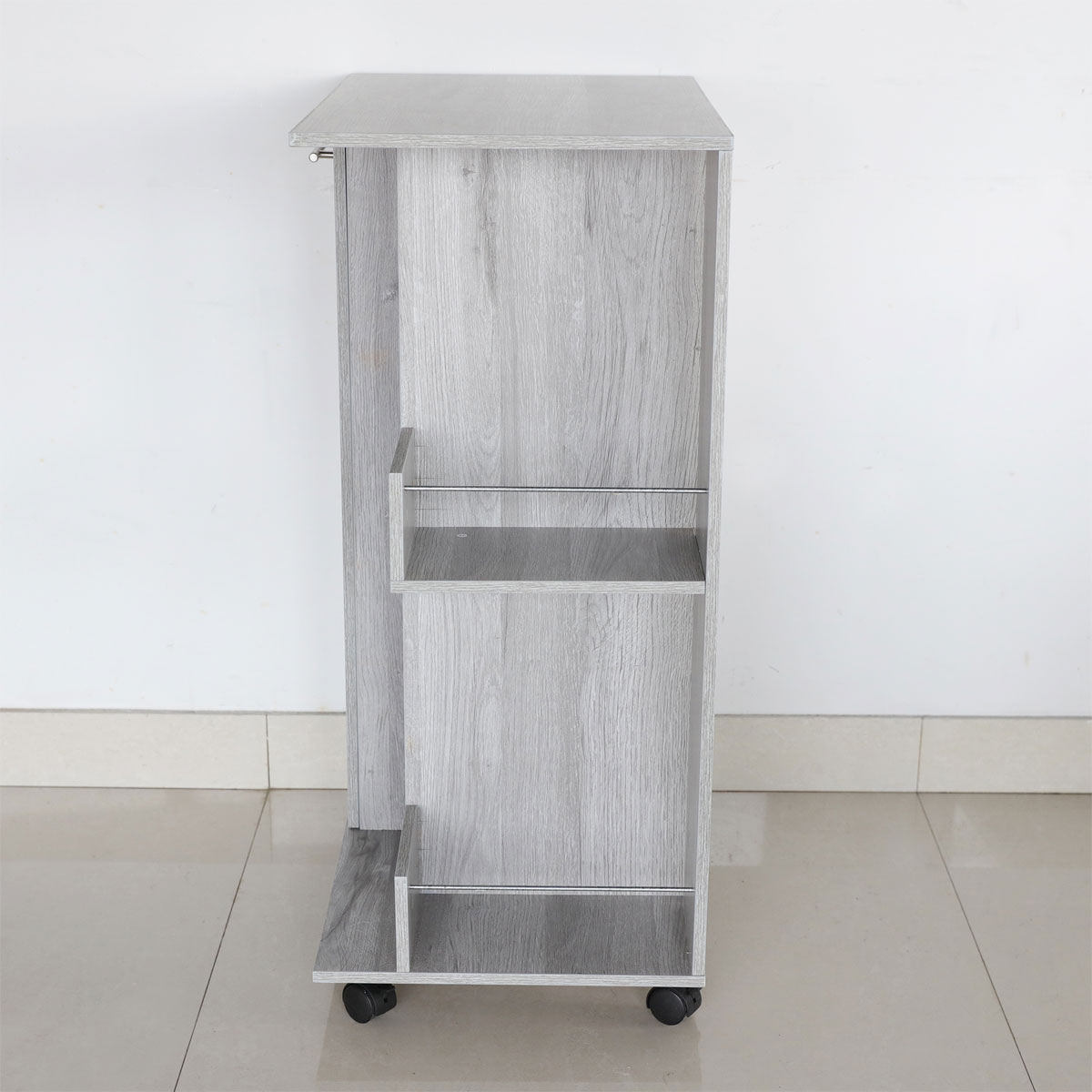 Better Home Weinregal mit feststellbaren Rollen grau marmoriert 37 x 60 x 82 cm Bild 7