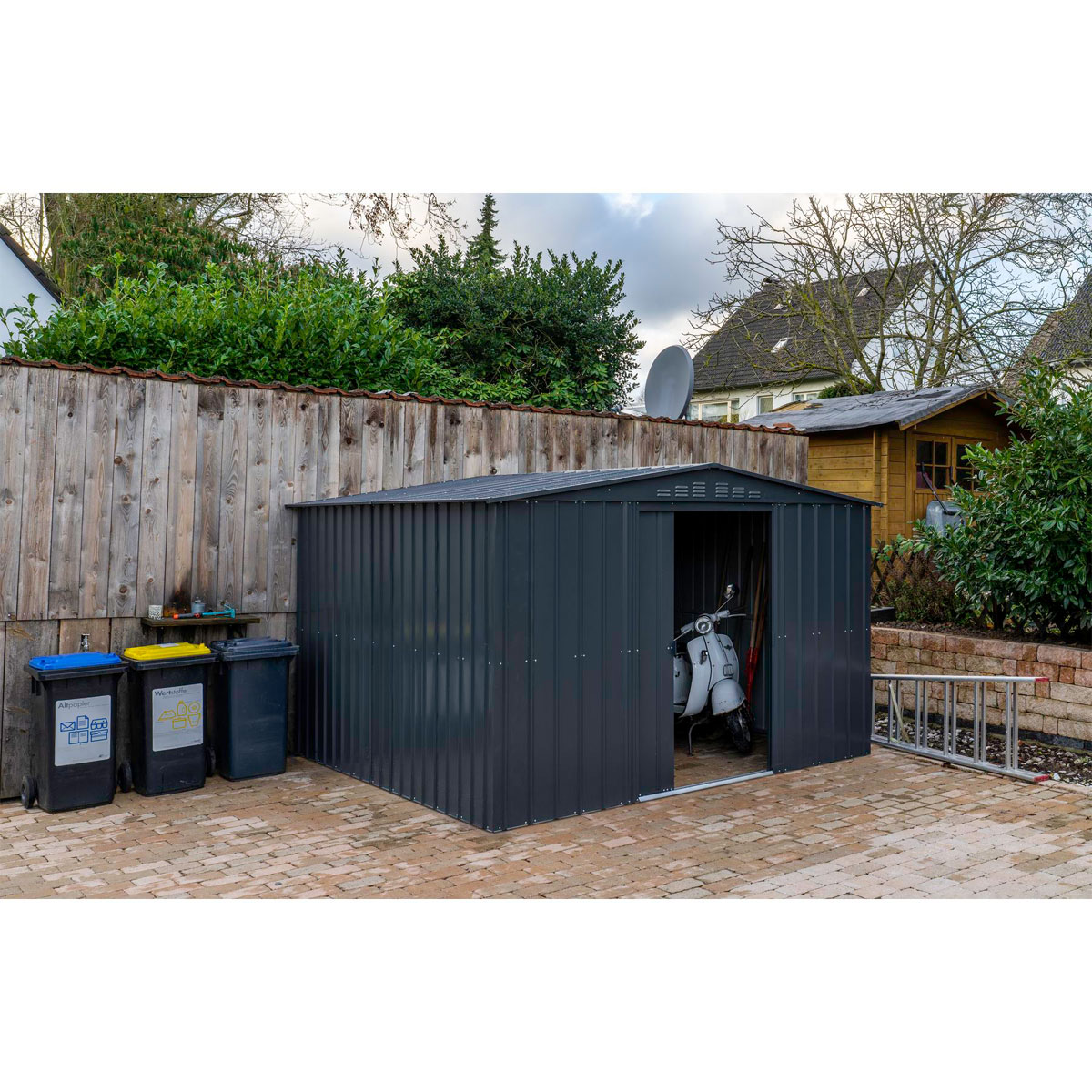 Globel Gerätehaus Dream 8,8m² anthrazit Bild 5