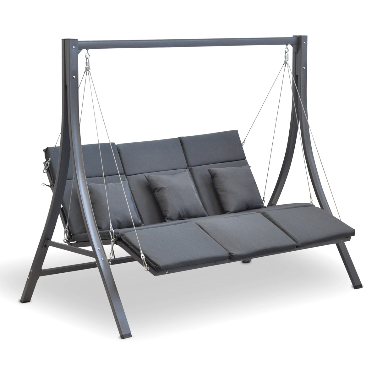 Leco Hollywoodschaukel Mechtild 3-Sitzer grau Bild 1