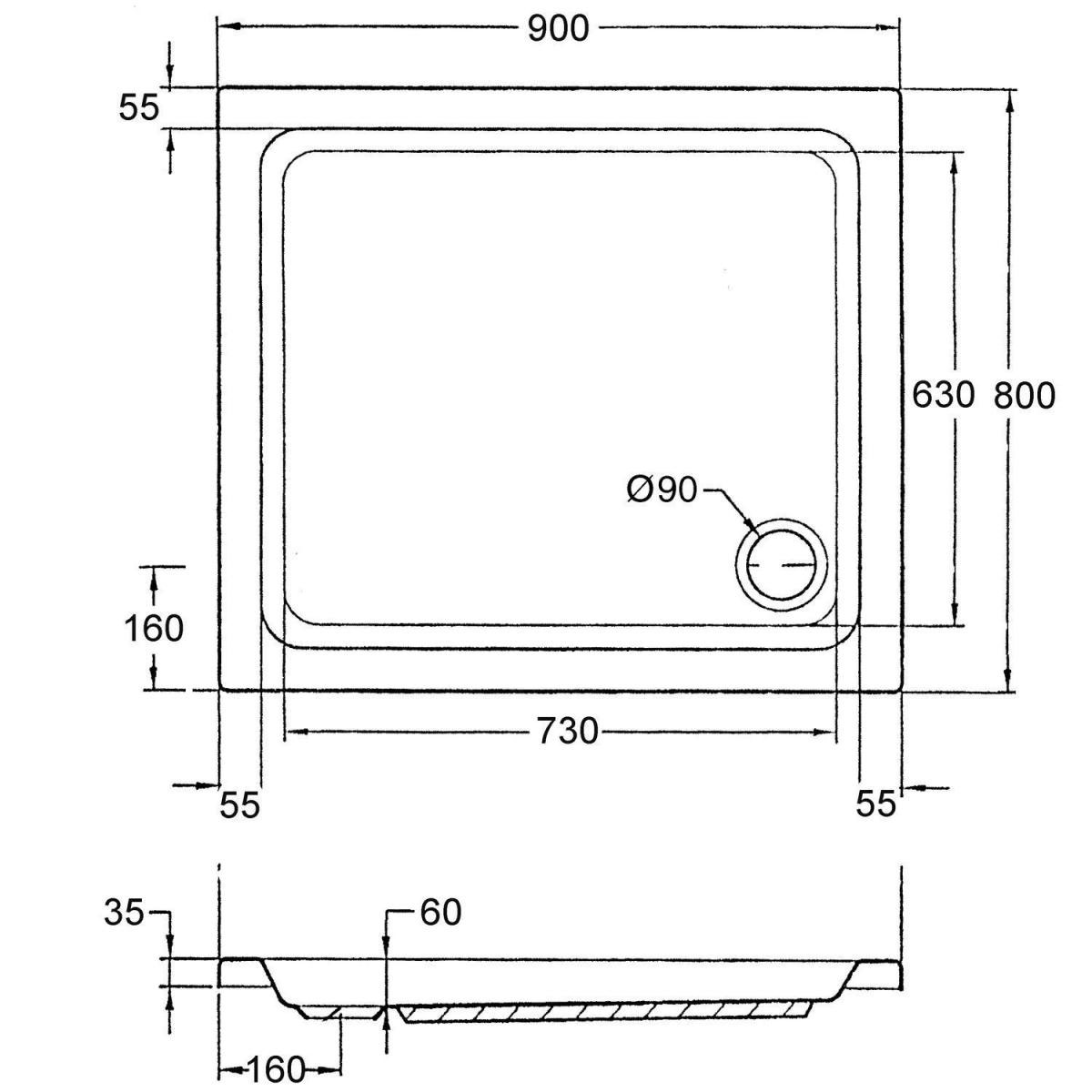 Ottofond Brausetasse Samos 90 x 80 x 6 cm weiß Bild 3