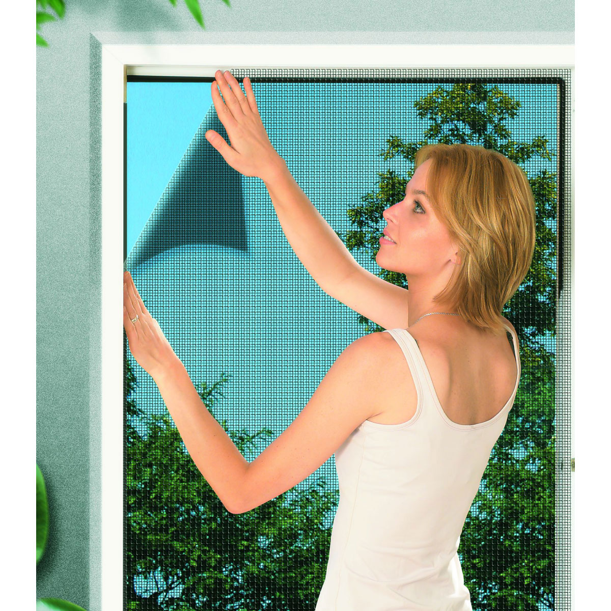 Schellenberg Fliegengitter 100 x 100 cm anthrazit Bild 2