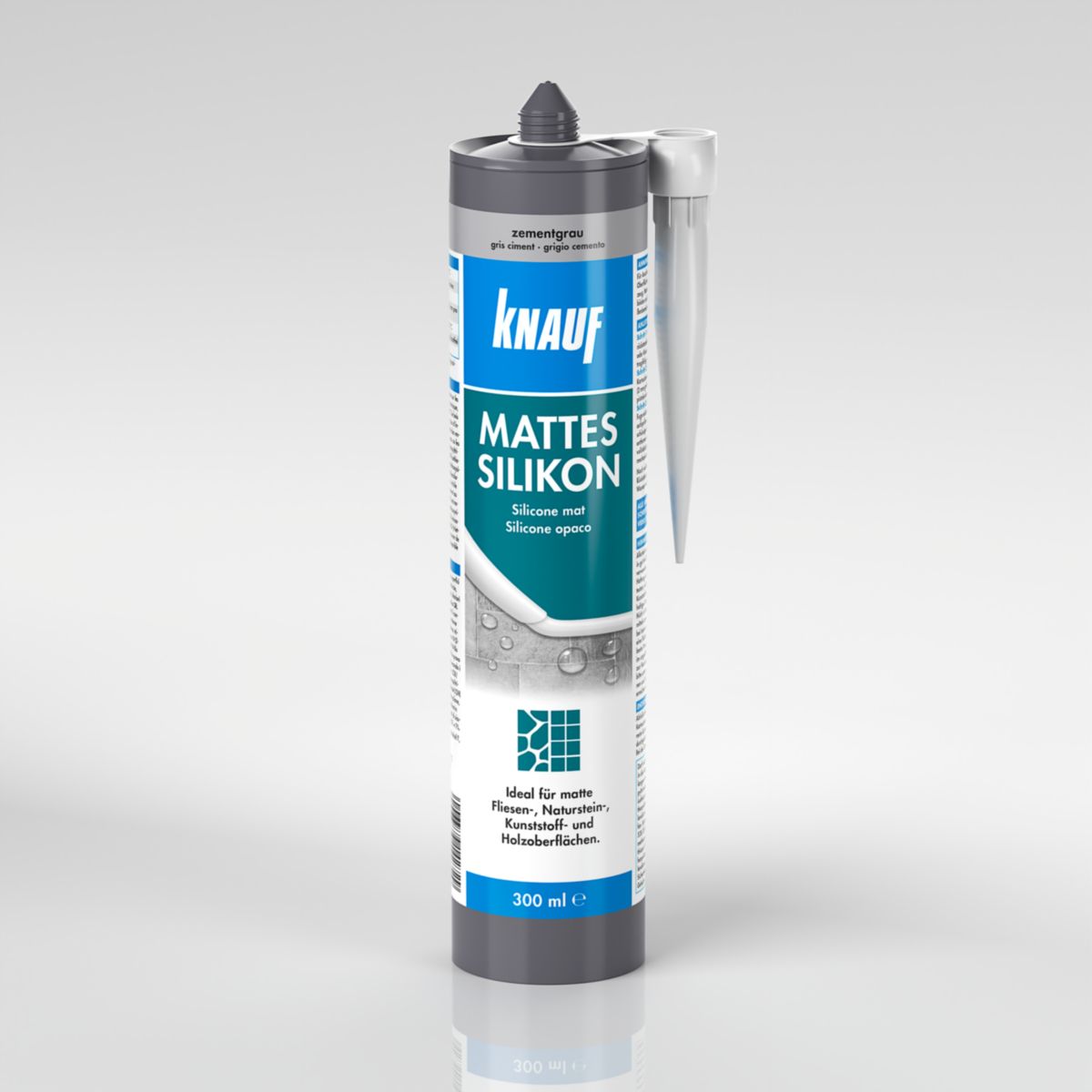 Knauf Mattes Silikon zementgrau 300ml