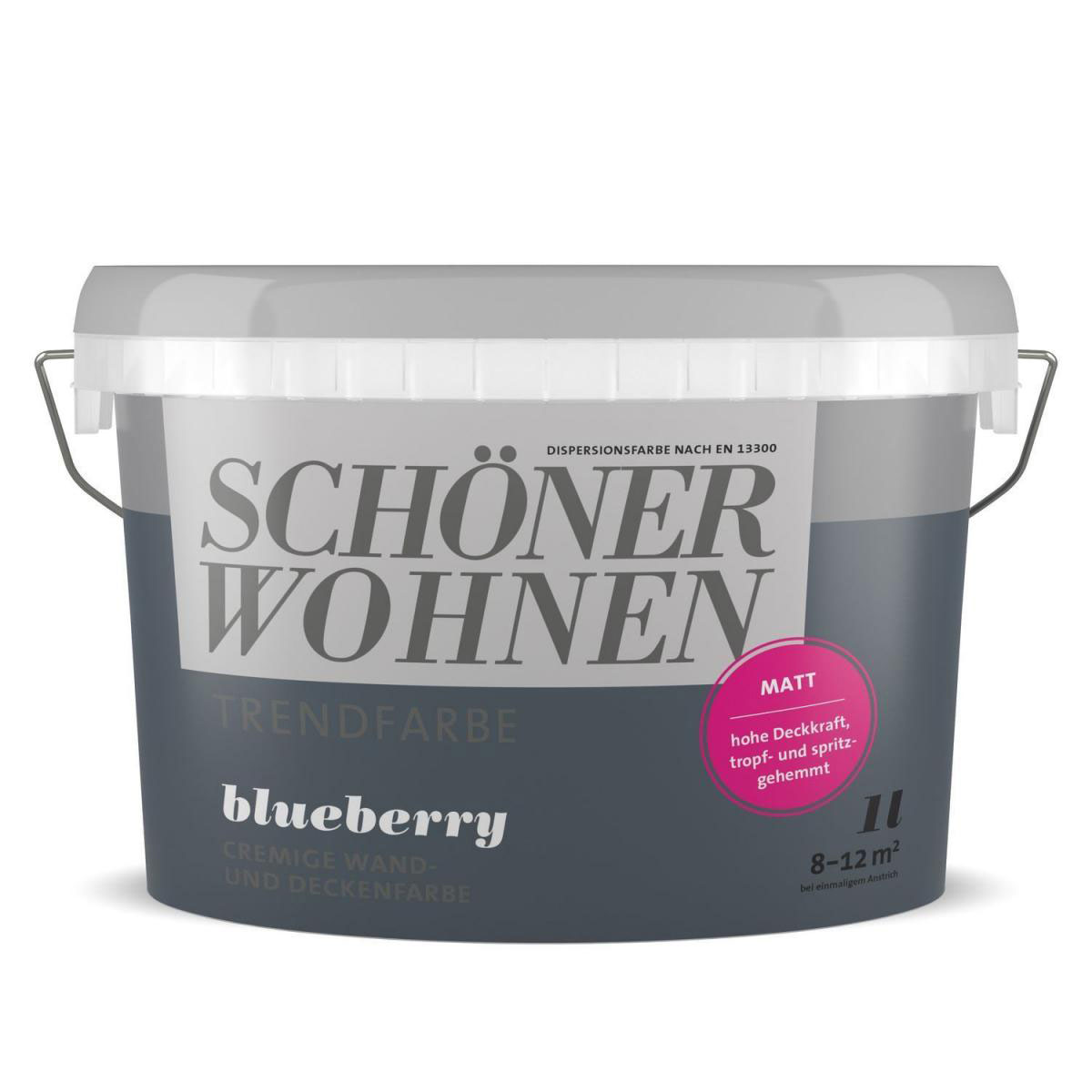 Schöner Wohnen Farbe Trendfarbe Blueberry 1 L Bild 1